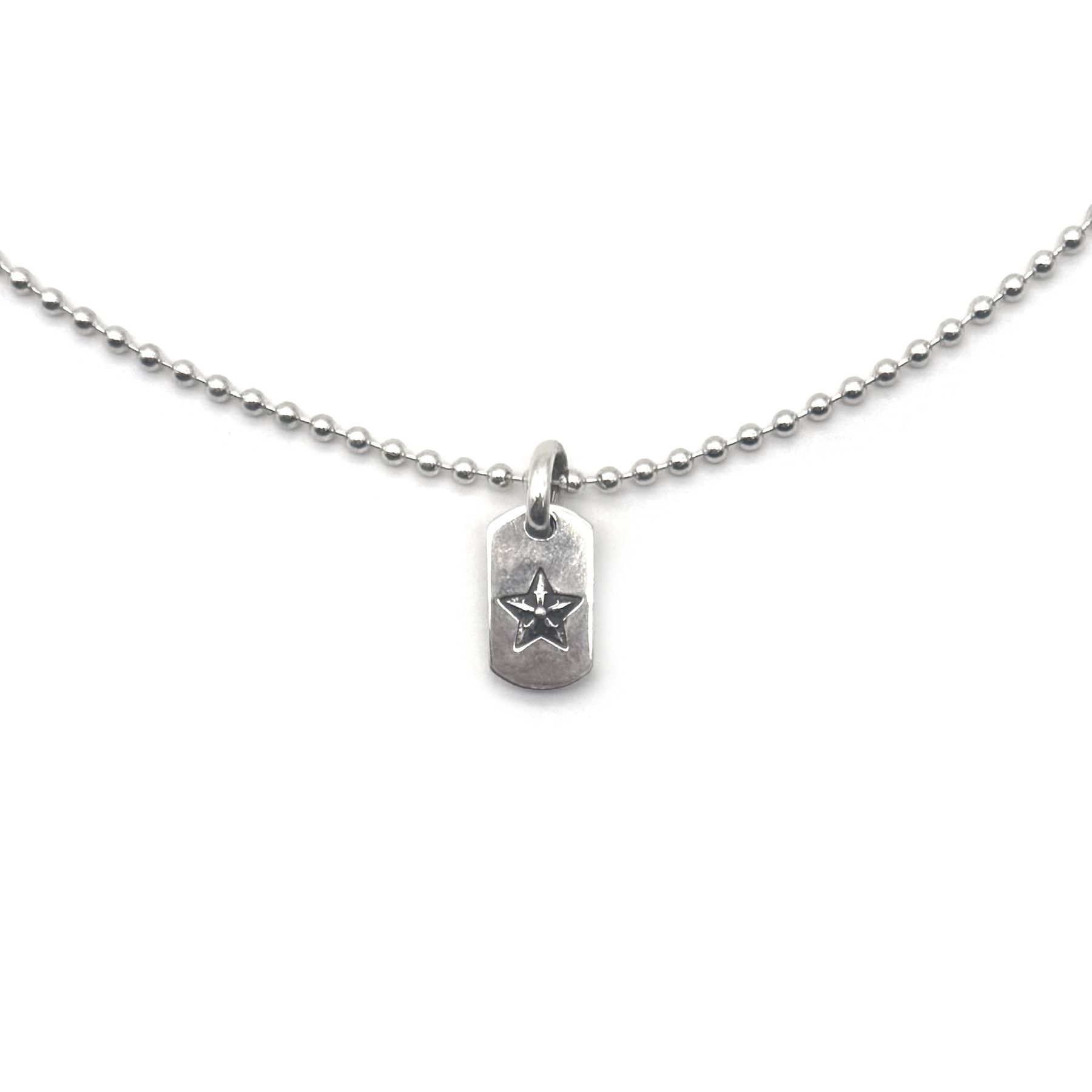 Chrome Hearts Chrome Hearts Silver Tiny Star Dog Tag Necklace Size ONE SIZE - 3 Thumbnail