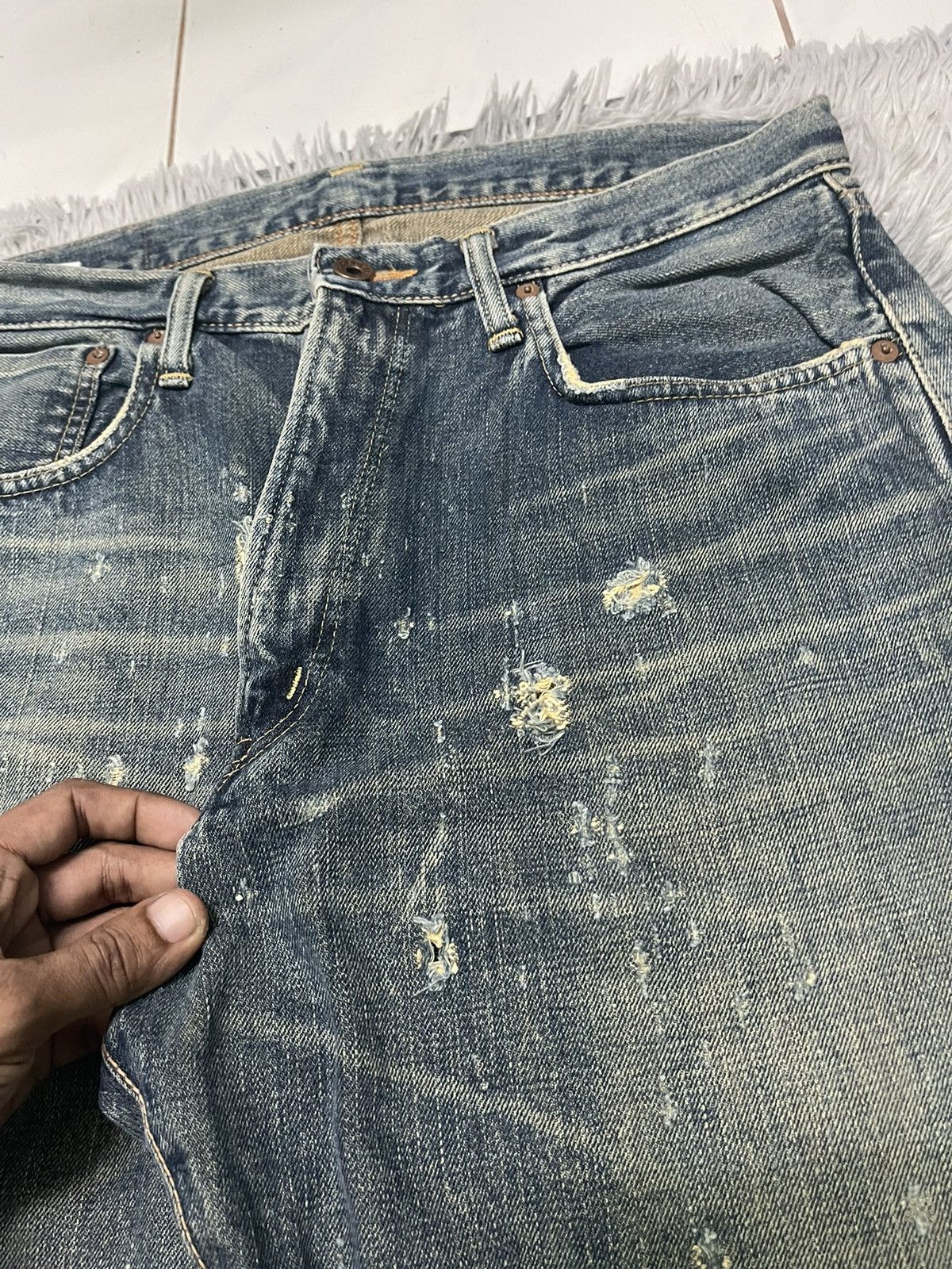 Edwin VINTAGE EDWIN 505 DISTRESSED JEANS Size US 31 - 7 Thumbnail