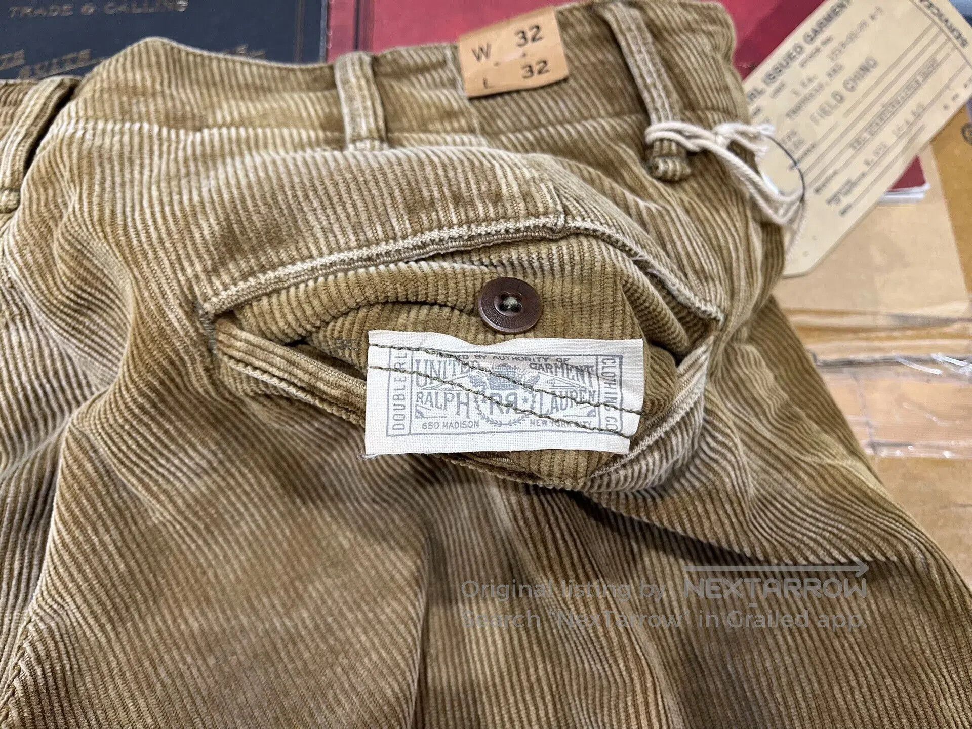 RRL Ralph Lauren Vintage Corduroy Patchwork Casual Pants. Size US 32 / EU 48 - 4 Thumbnail