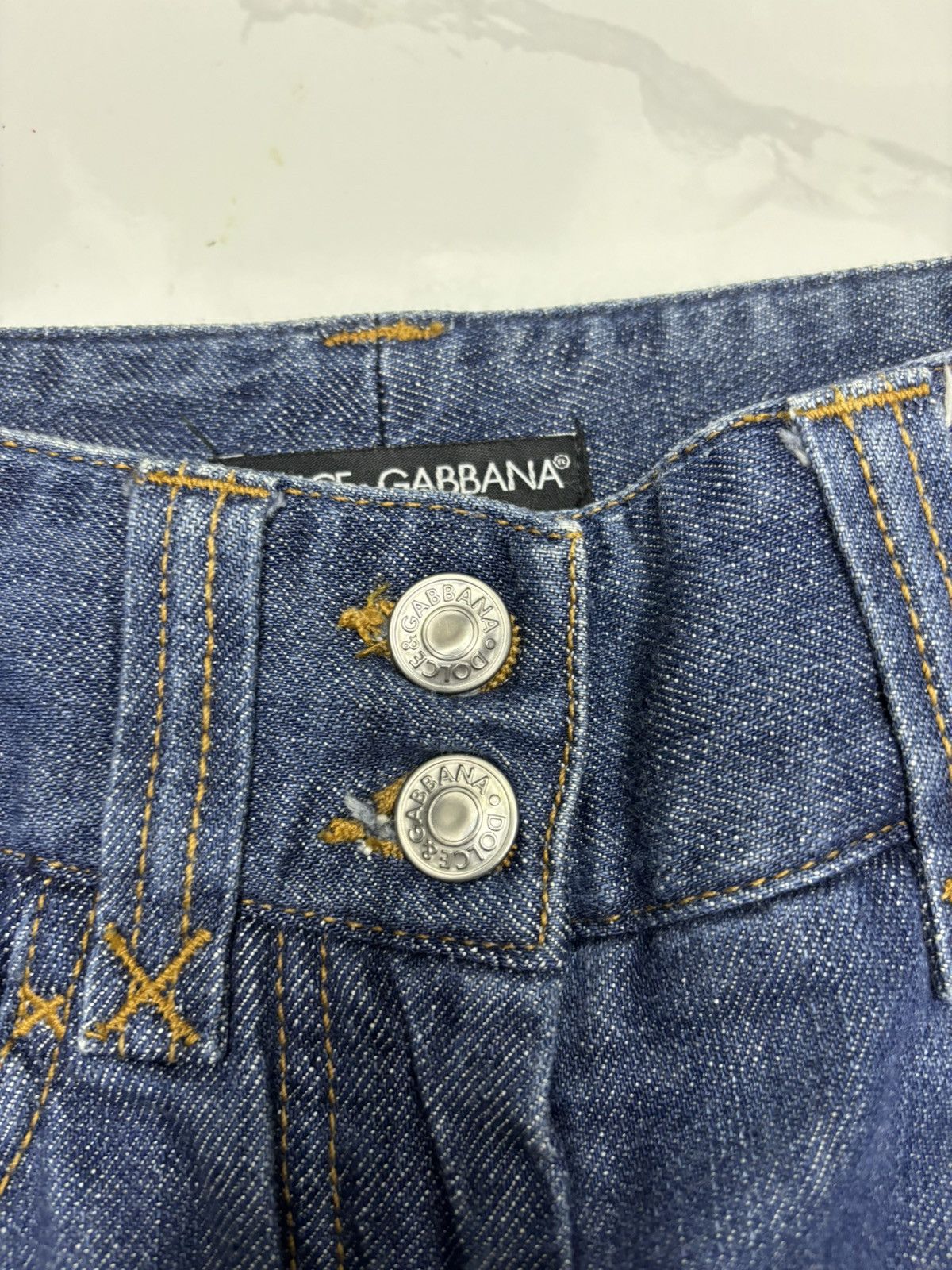 Dolce & Gabbana DOLCE & GABBANA SIDE LOGO DENIM JEANS Size 27" / US 4 / IT 40 - 9 Thumbnail
