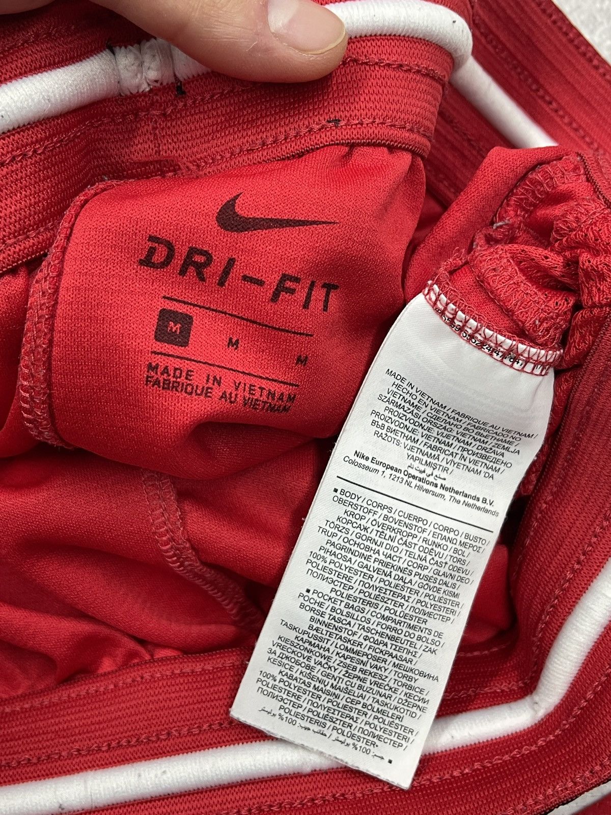 Nike Mens Nike Dri Fit Basketball Short Red Big Logo Swoosh Size US 32 / EU 48 - 5 Thumbnail