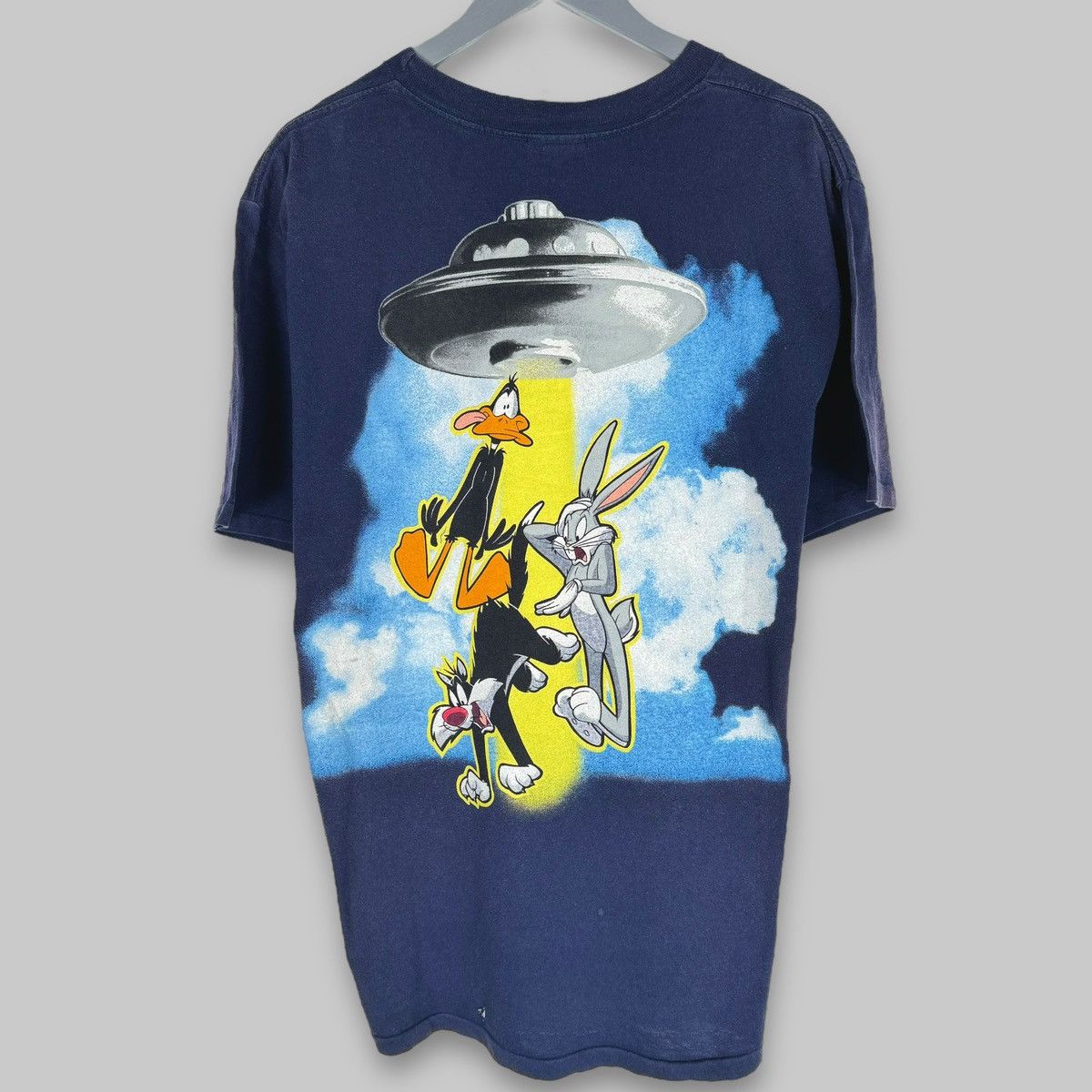 Vintage 1996 Looney Tunes Alien Abduction Cartoon T Shirt