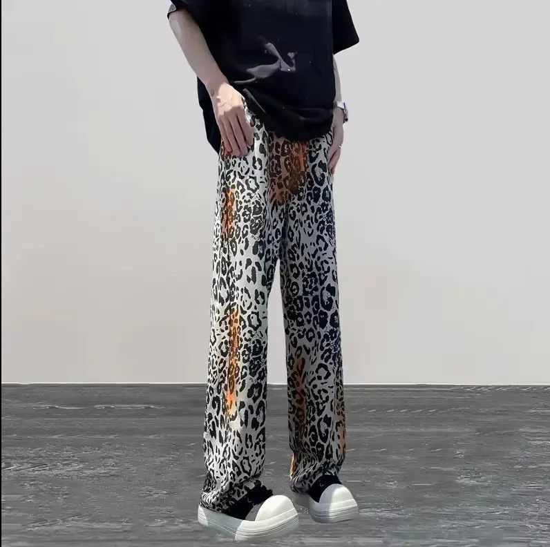 Japanese Brand Trendy Baggy Cyber Y2K Jeans with Leopard Print Size US 32 / EU 48 - 5 Thumbnail