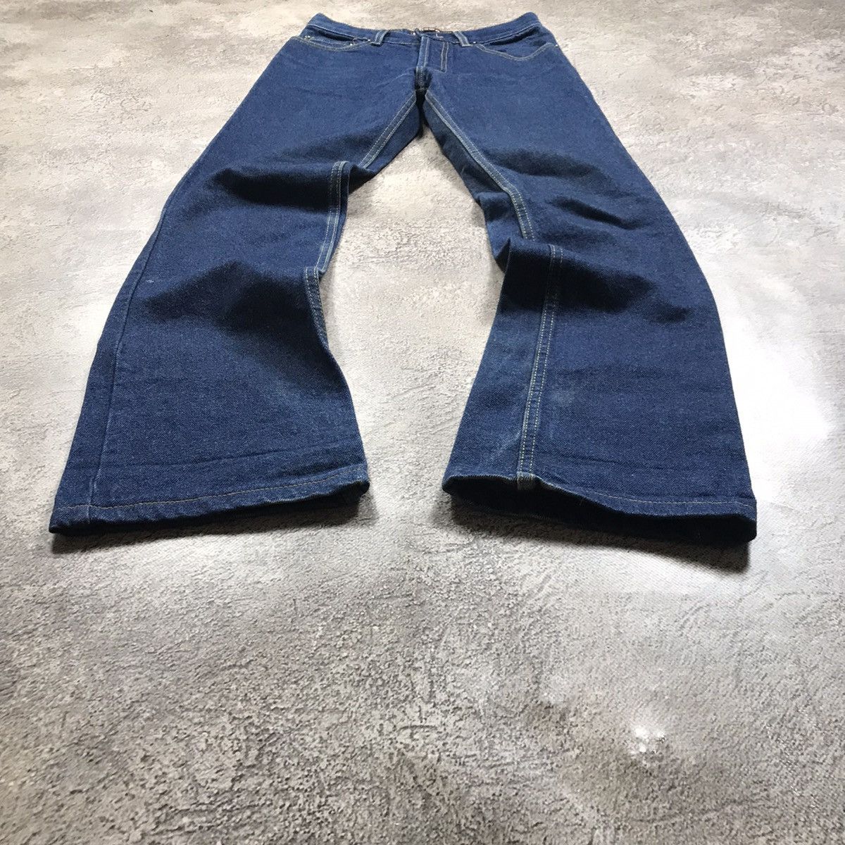 Vintage Vintage 90s Baggy Distressed Wide Leg Jeans Grunge Y2K 26 Size 26" / US 2 / IT 38 - 1 Thumbnail