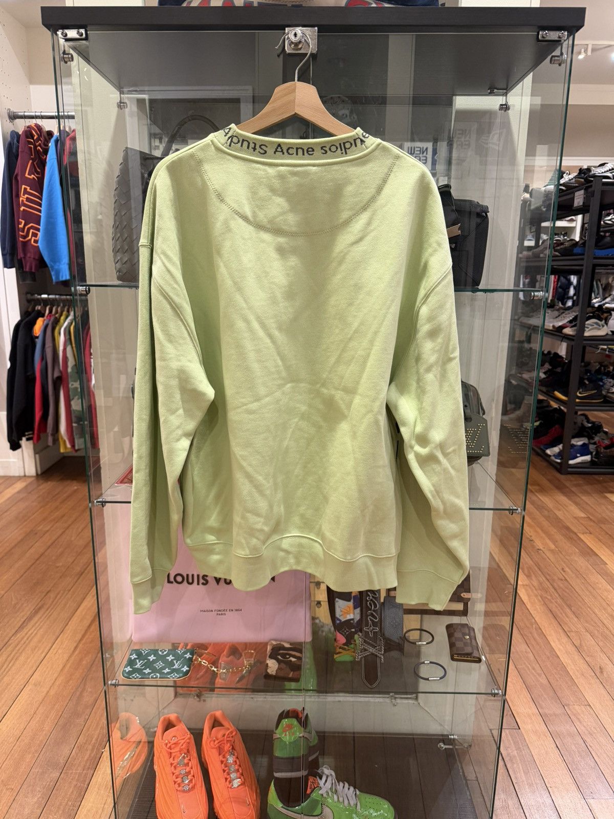 Acne Studios Acne studios Flogho Crewneck - Light Green Size US XL / EU 56 / 4 - 2 Thumbnail