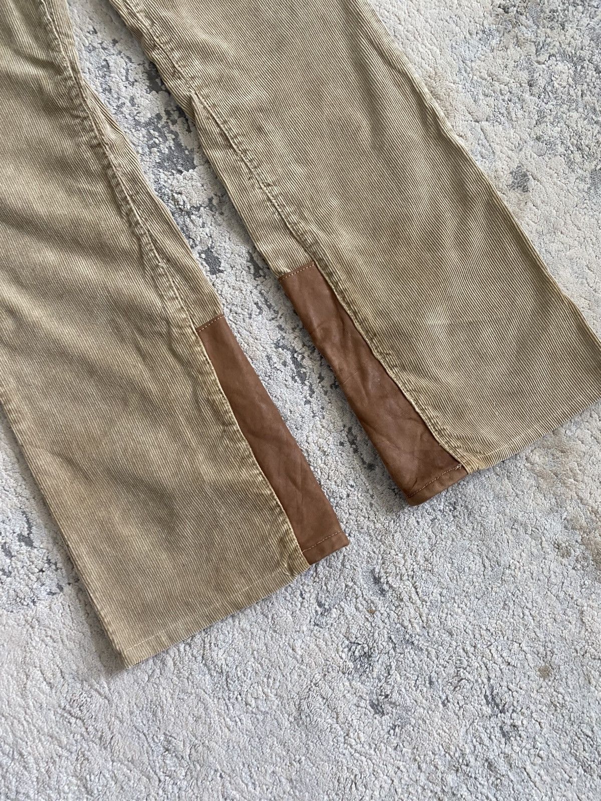 Isamu Katayama Backlash Backlash - Corduroy Leather Hem Bootcut Jeans Size US 31 - 2 Thumbnail