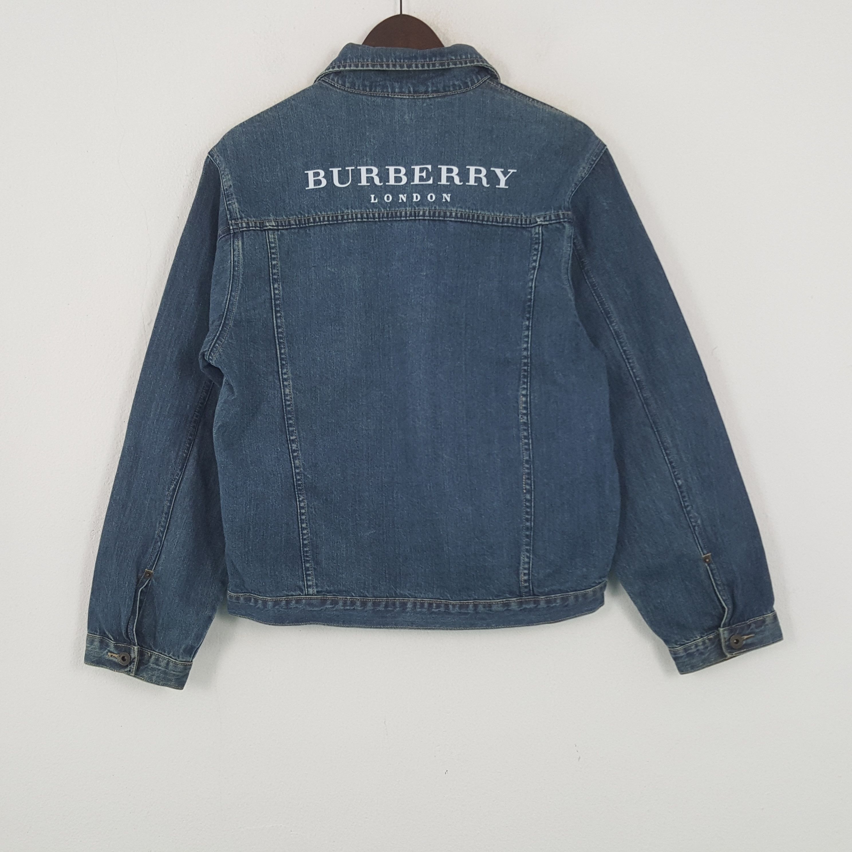 Burberry Vintage Burberry London Custom Spell Out Denim Jacket Size US S / EU 44-46 / 1 - 1 Thumbnail