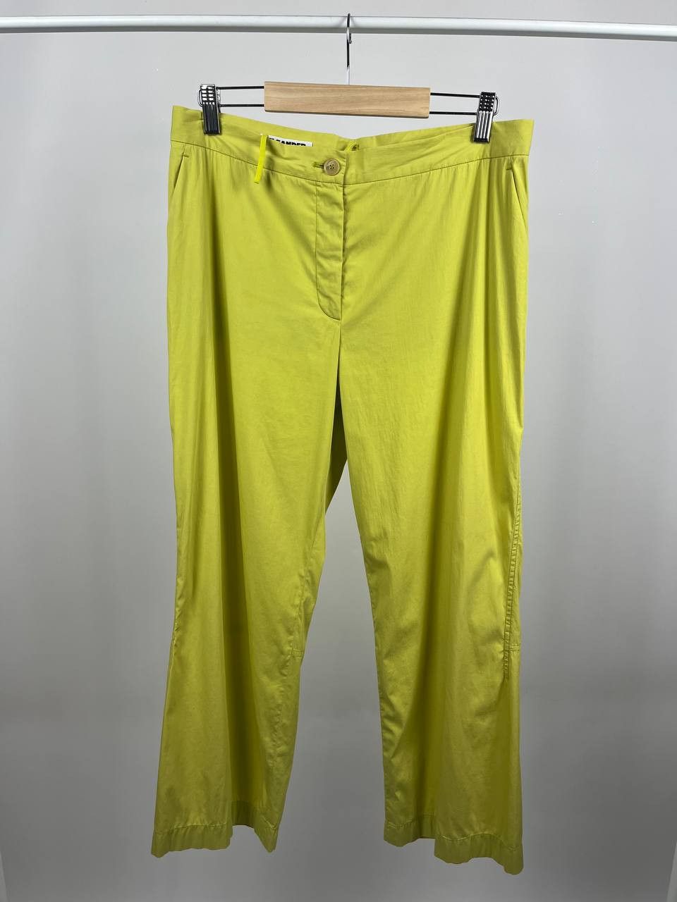 Jil Sander Jil Sander Lime Green Cotton Trousers Pants Minimalist Size 40" / US 18 - 1 Thumbnail