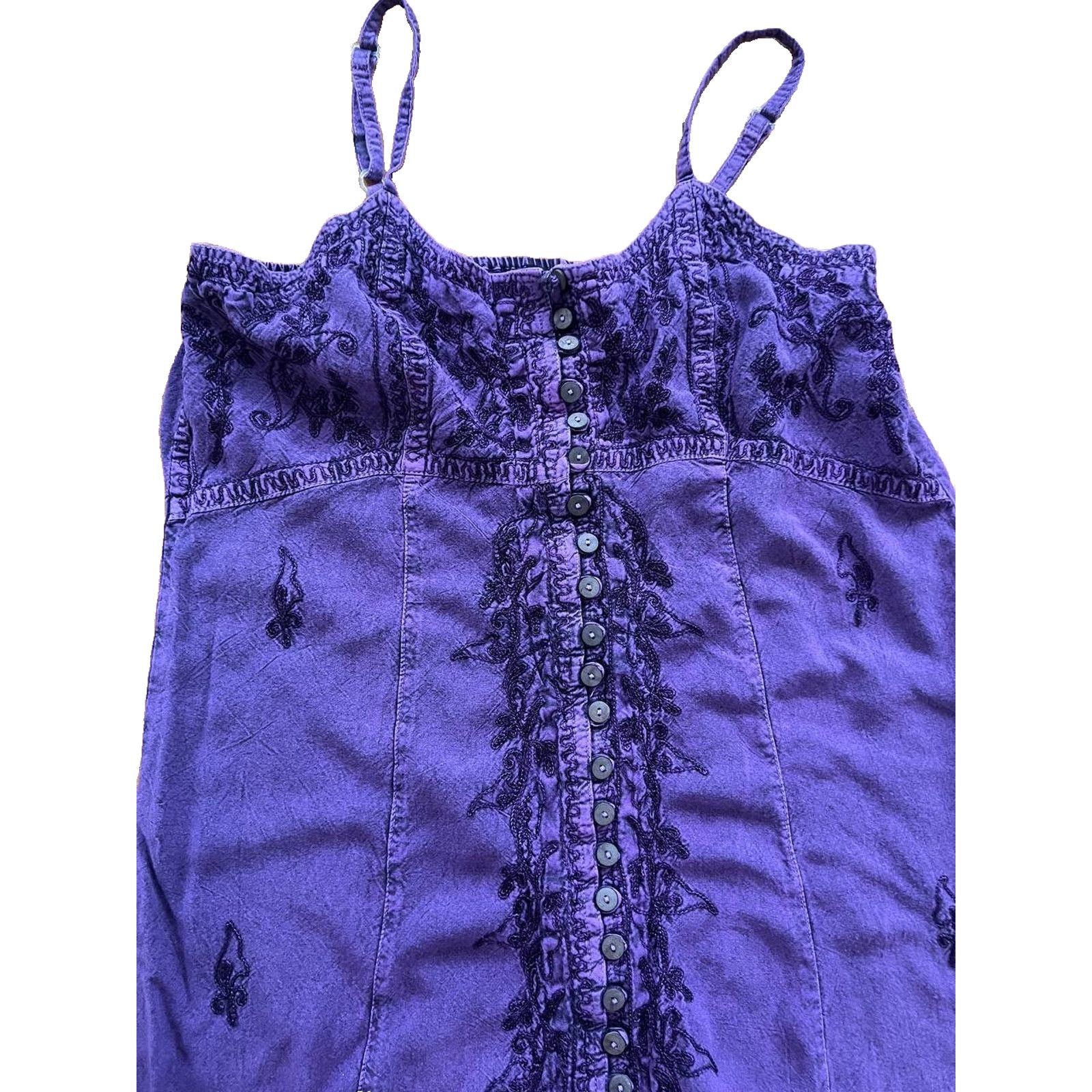 & Other Stories MANDALA Embroidered Button Through Midi Dress 1X A001864 Size XL / US 12-14 / IT 48-50 - 2 Thumbnail