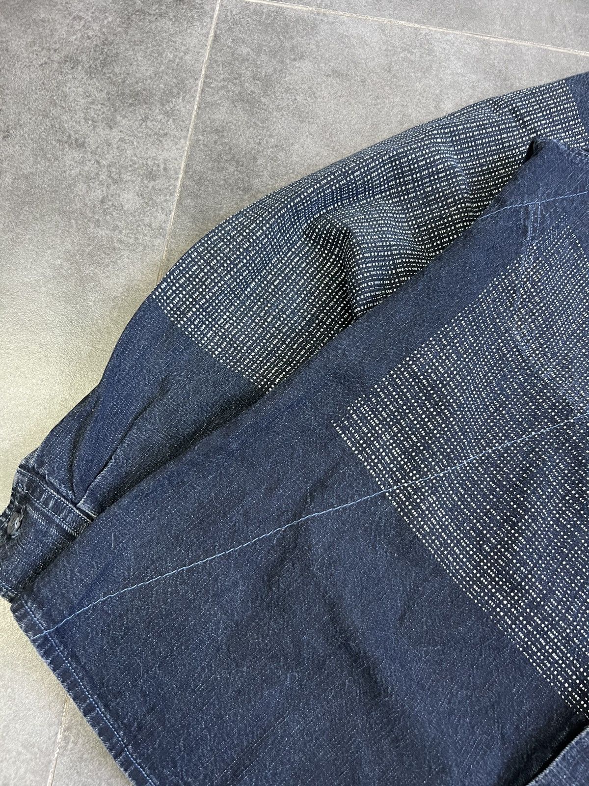 Marithe + Francois Girbaud Vintage MFG zip Japanese OverShirt sashiko print style Size US M / EU 48-50 / 2 - 7 Thumbnail