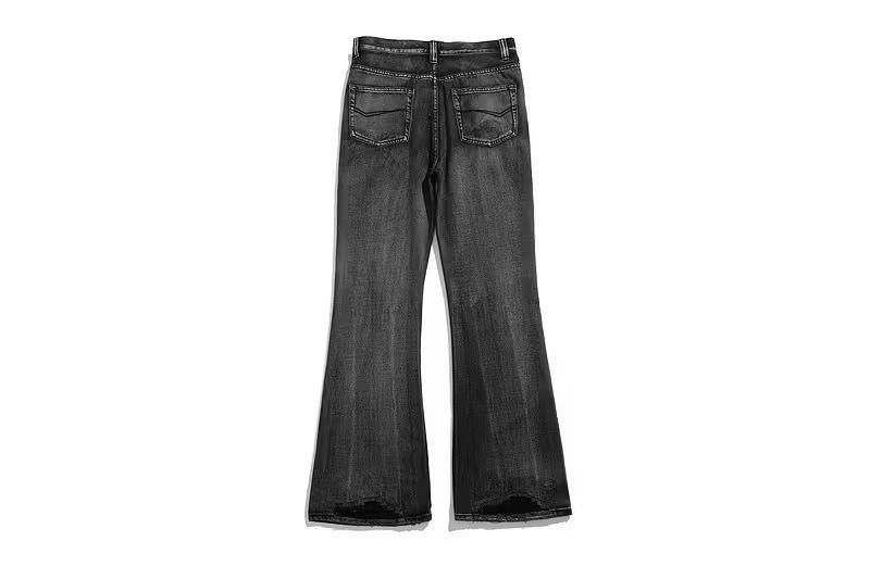 image of Vintage Distressed Yuppie Flared Jeans in Grey, Men's (Size 30)