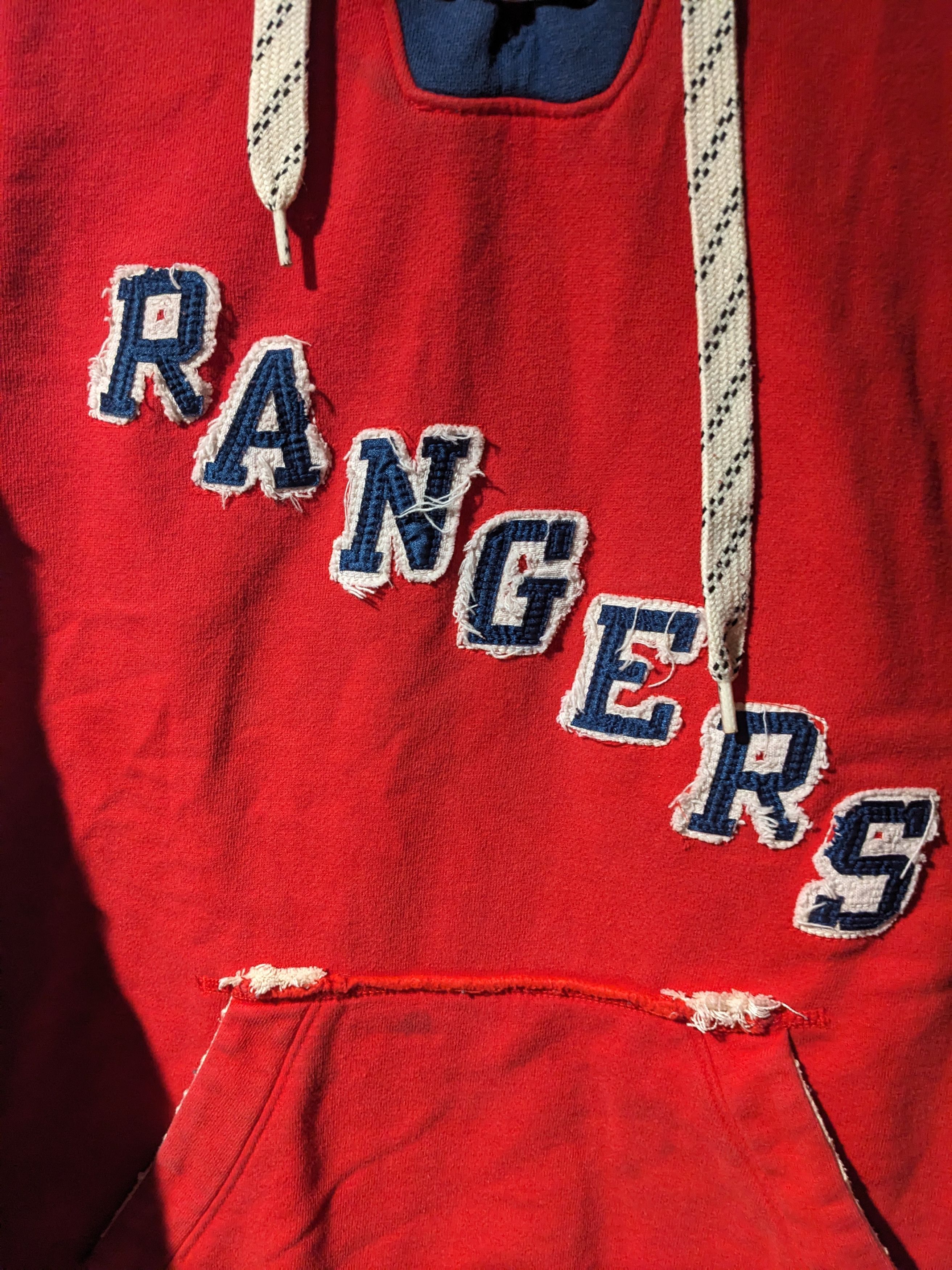 Ccm × NHL × Vintage Retro New York Rangers CCM Red Blue Small Hockey Hoodie Size US S / EU 44-46 / 1 - 2 Thumbnail