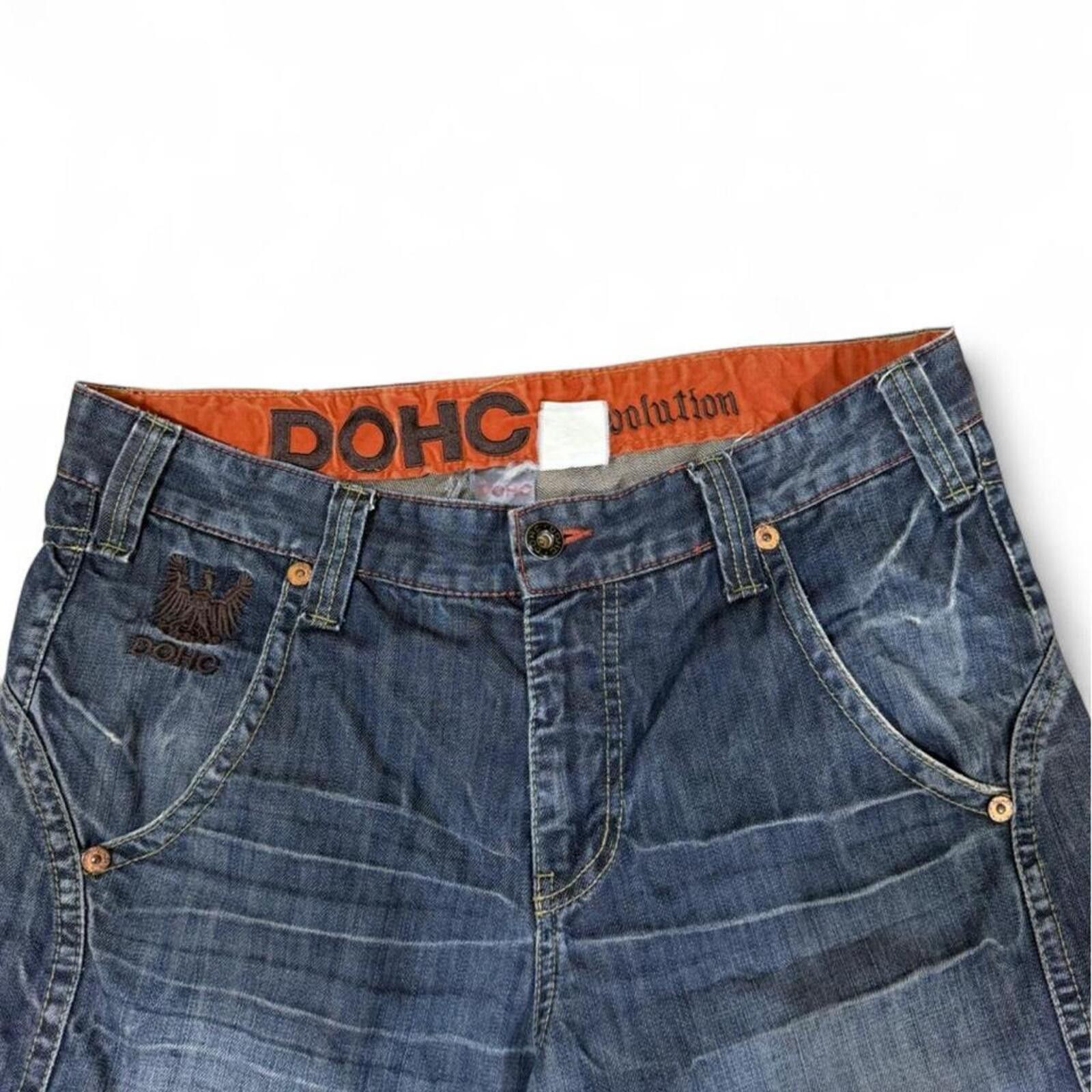 Other Vintage y2k DOHC revolution unique design denim jeans Size 35" - 3 Thumbnail