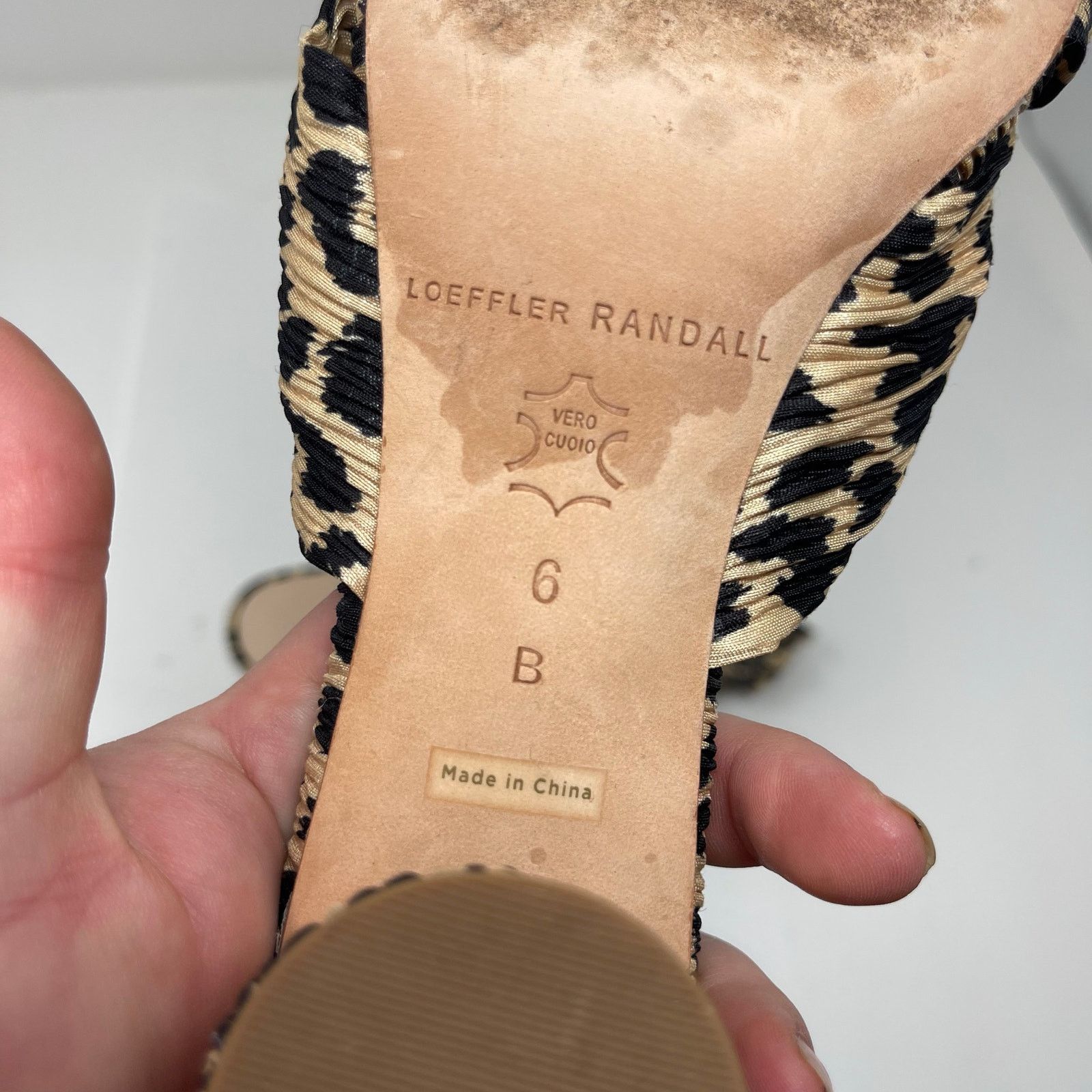 Loeffler Randall Loeffler Randall Emilia Leopard Pleated Bow Sandal sz 6 Size US 6 / IT 36 - 5 Thumbnail
