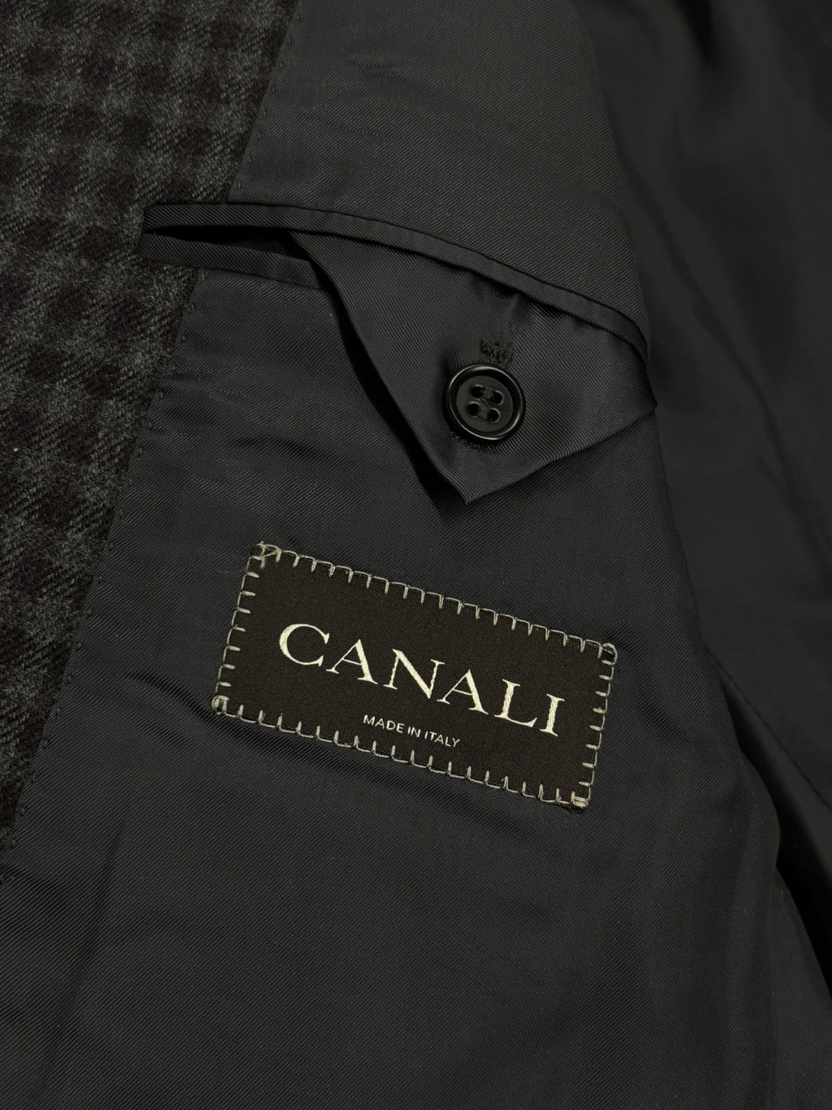 Canali Canali Wool Checkered 2 Button Blazer Jacket Size 54R - 15 Thumbnail