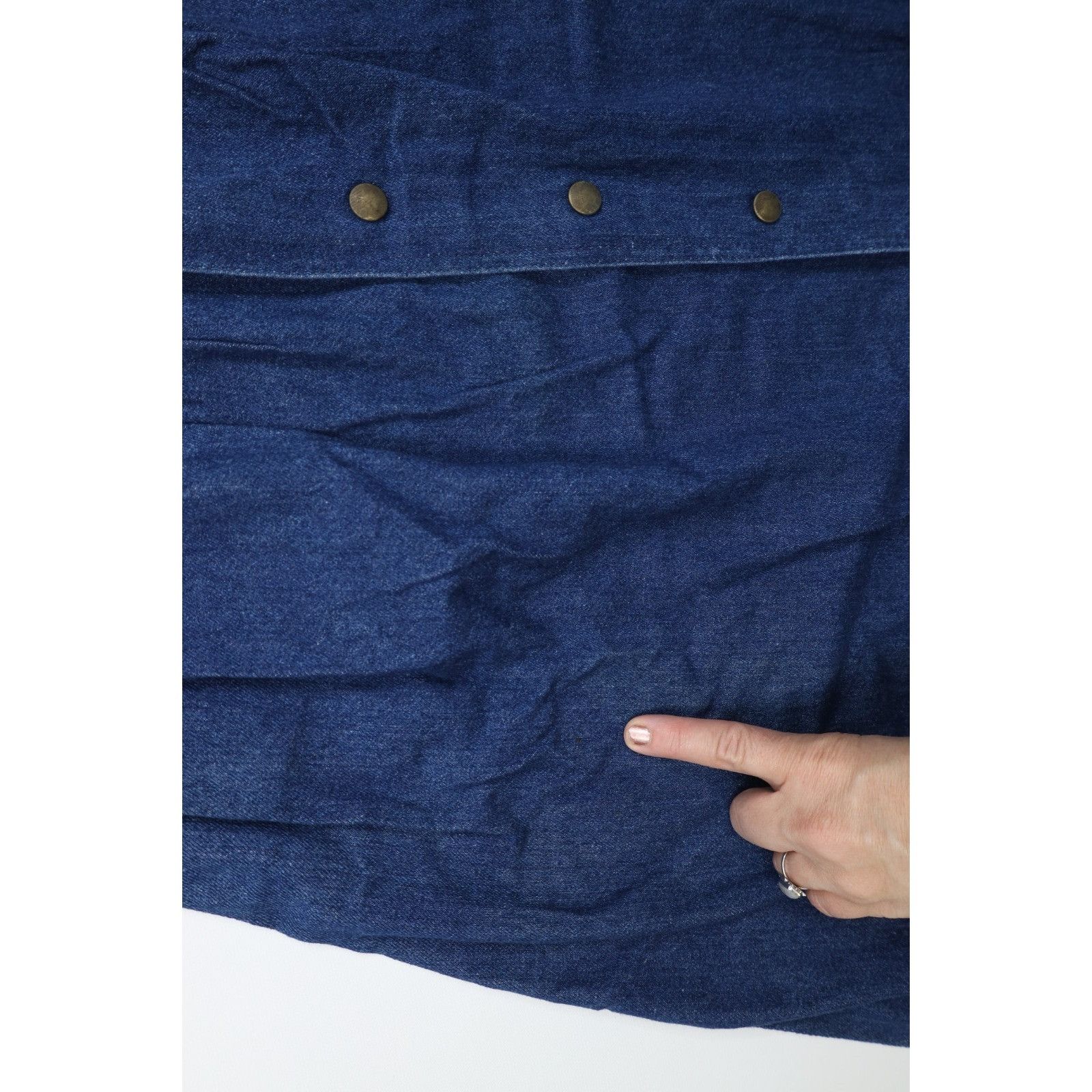 Vintage Deadstock Vintage 70s Streetwear Country Denim Skirt Size 36" / US 14 / IT 50 - 5 Thumbnail