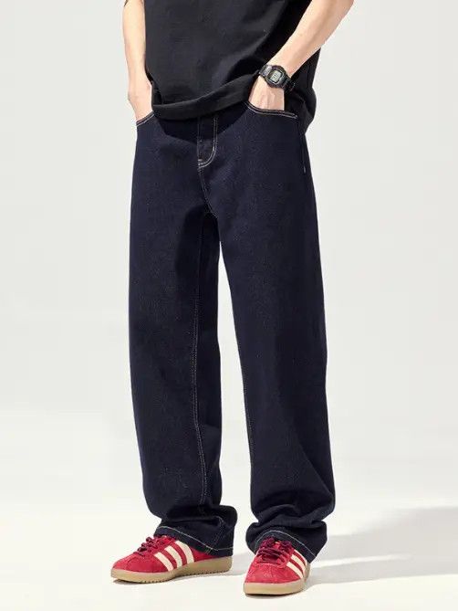 Japanese Brand Ema Men's trendy high street washed stretch straight jeans Size US 32 / EU 48 - 7 Thumbnail
