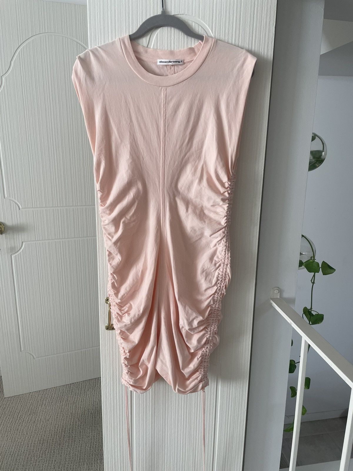 T by Alexander Wang T by Alexander Wang pink twist jersey dress with ruching Size S / US 4 / IT 40 - 1 Thumbnail