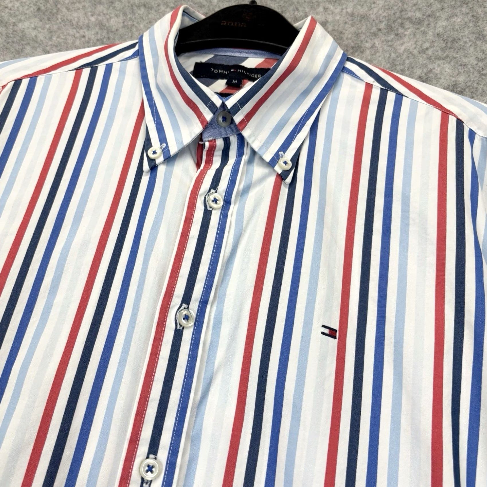 Tommy Hilfiger Tommy Hilfiger Shirt Striped 80s Two Ply Cotton Size Medium Mens Regular Long Sleeve Button-Up Casual Size US M / EU 48-50 / 2 - 3 Thumbnail