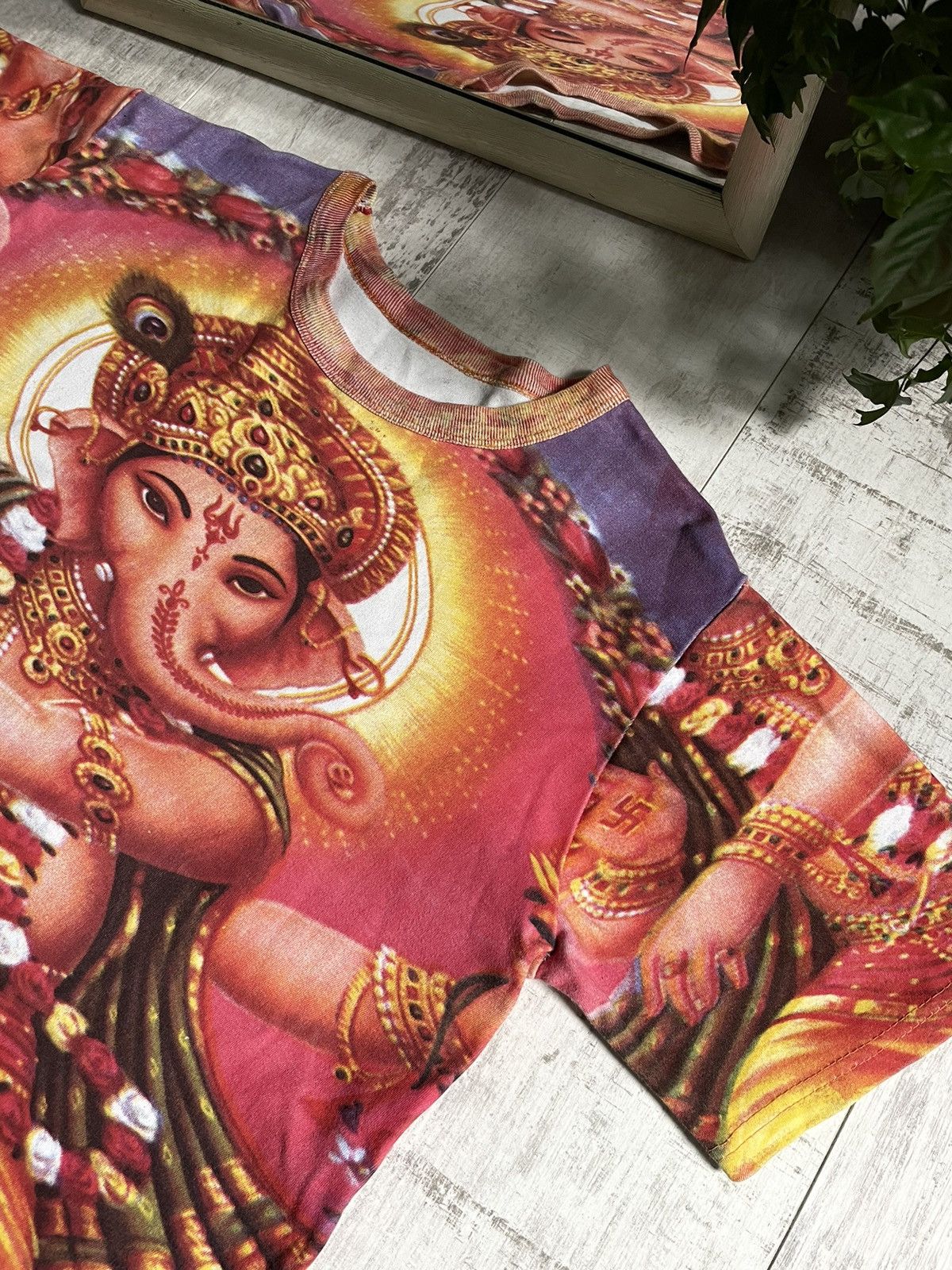 Vintage Vintage 90’s Ganesh Psychedelic T-Shirt Over Printed RARE Size US M / EU 48-50 / 2 - 4 Thumbnail