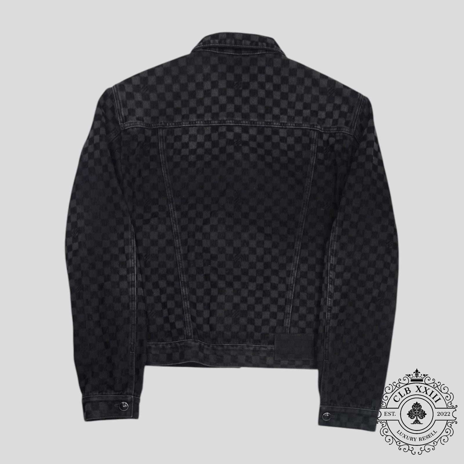Louis Vuitton Louis Vuitton Damier Ultrablack Flocked Denim Trucker Jacket Size US L / EU 52-54 / 3 - 3 Thumbnail