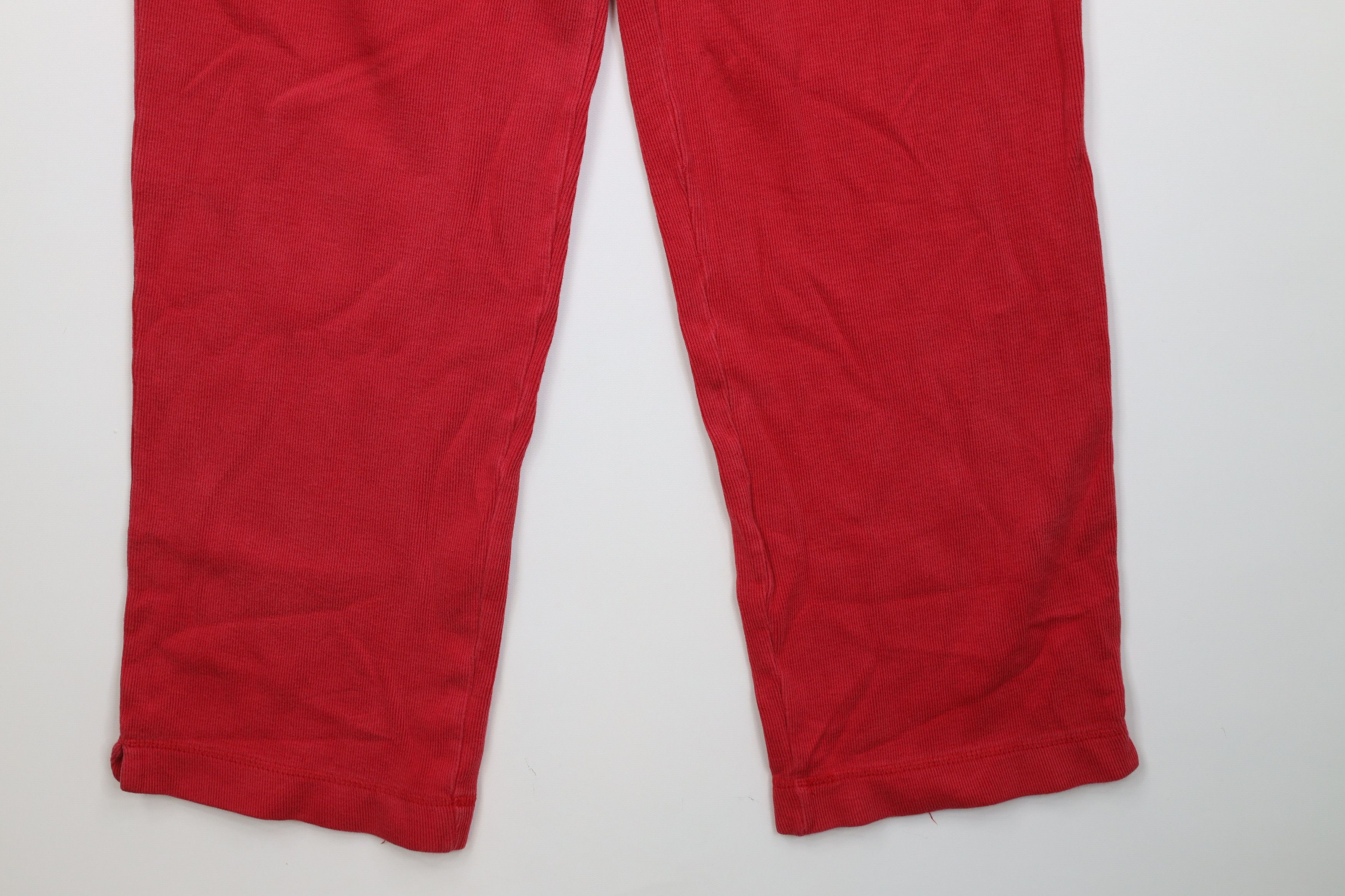 Vintage Vintage 90s Y2K Streetwear Ribbed Knit Wide Leg Pants Size 32" / US 10 / IT 46 - 5 Thumbnail