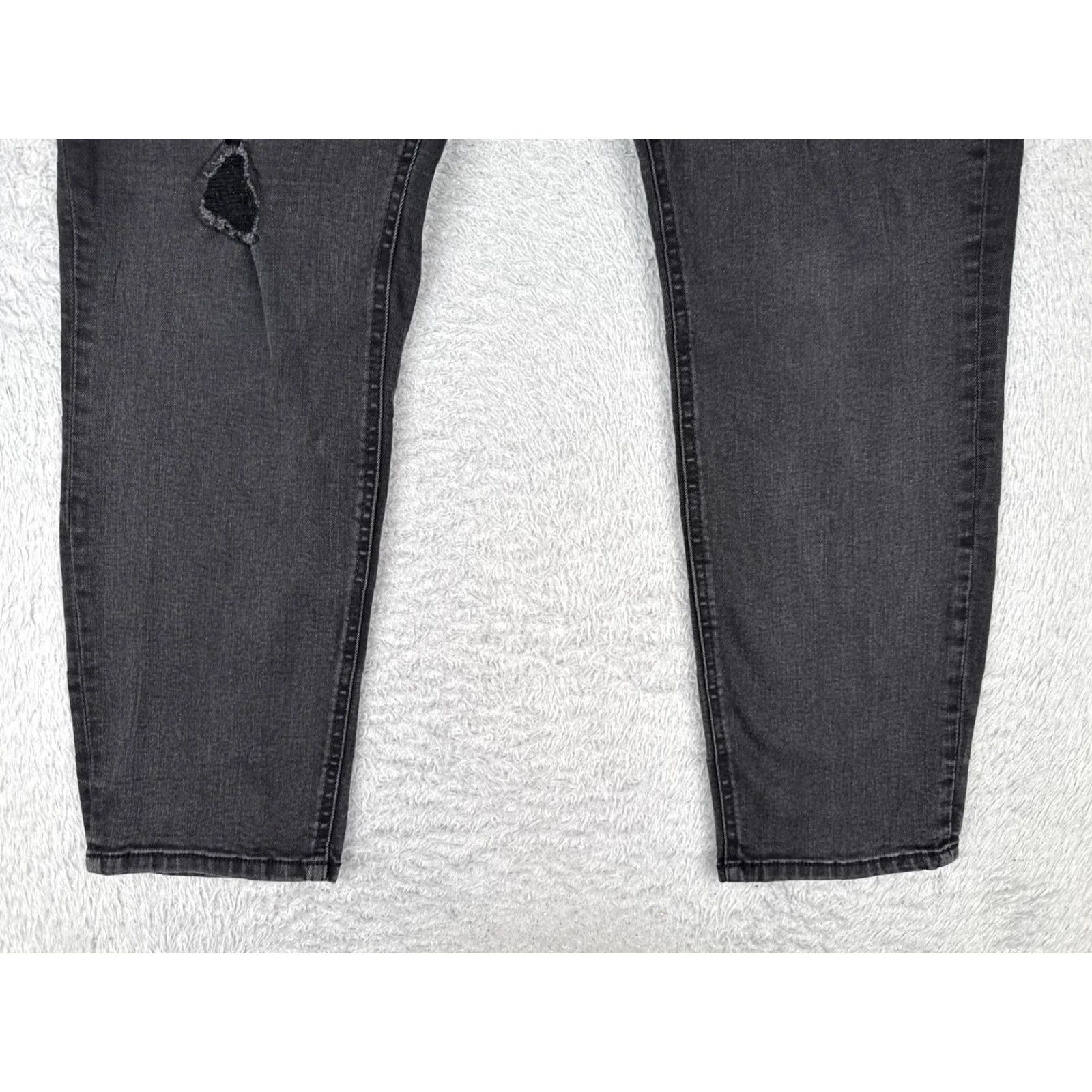 Buffalo David Bitton Buffalo David Bitton Jeans Womens Jess Mid-Rise Skinny Black 14/34 Zip Button 5-Pocket Denim Distressed Stretch Size 36" / US 14 / IT 50 - 2 Thumbnail