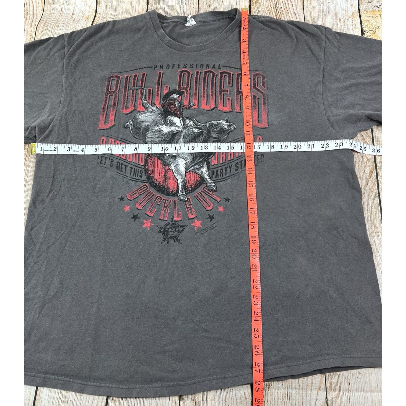 Vintage PBR T-Shirt Grey 2XL Men Warrior Cowboys Western 8 Second Riders Bull Riding Warrior Grey 2XL Mens T-Shirt Size US XXL / EU 58 / 5 - 2 Thumbnail