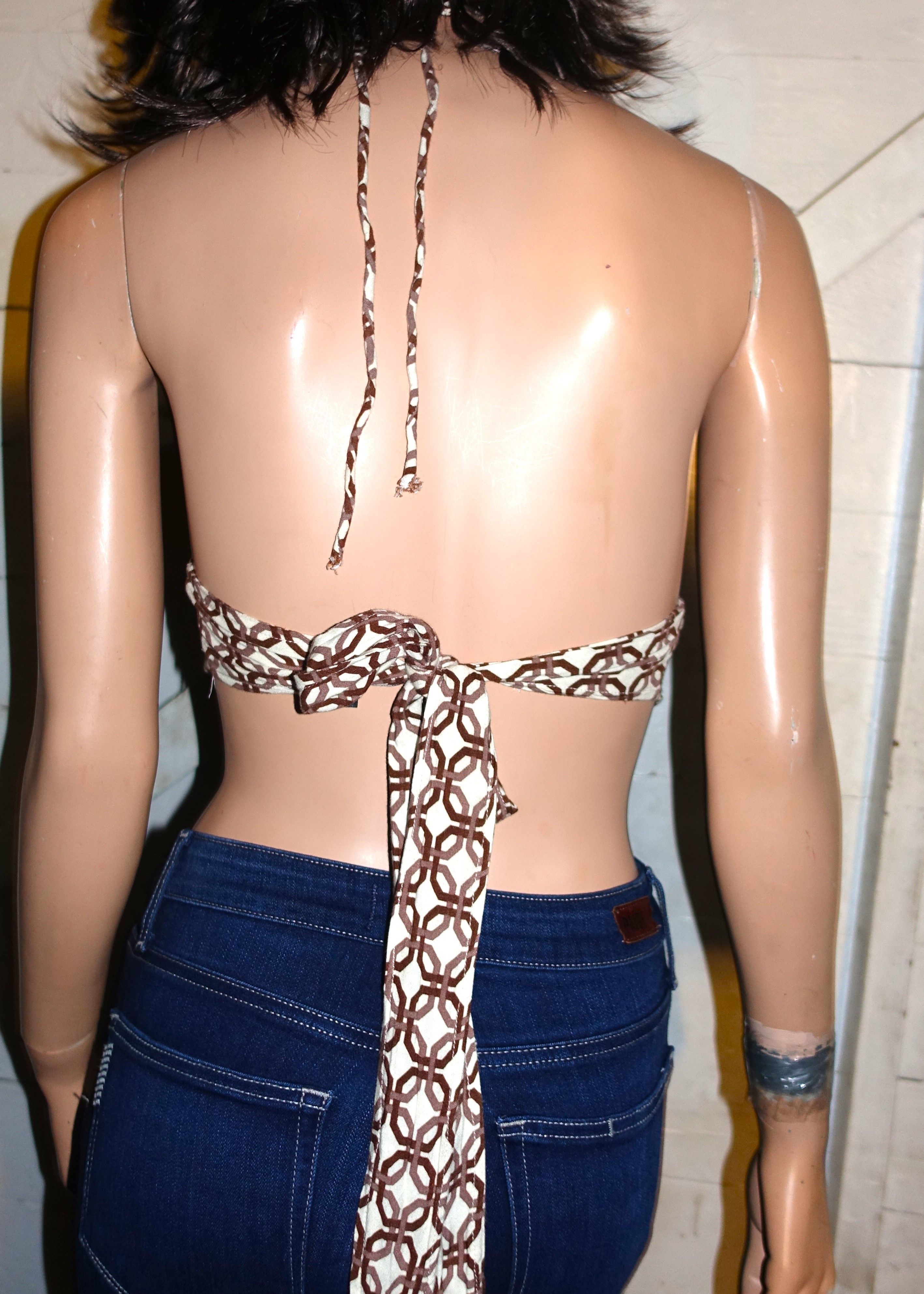 Other Motel Brown Beige Halter Top M Size M / US 6-8 / IT 42-44 - 5 Thumbnail