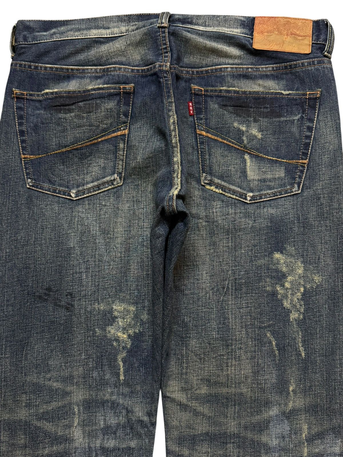 Kapital Vintage 90s Japan Soul Of Freedom Faded Distressed Wide Leg Size US 33 - 4 Thumbnail