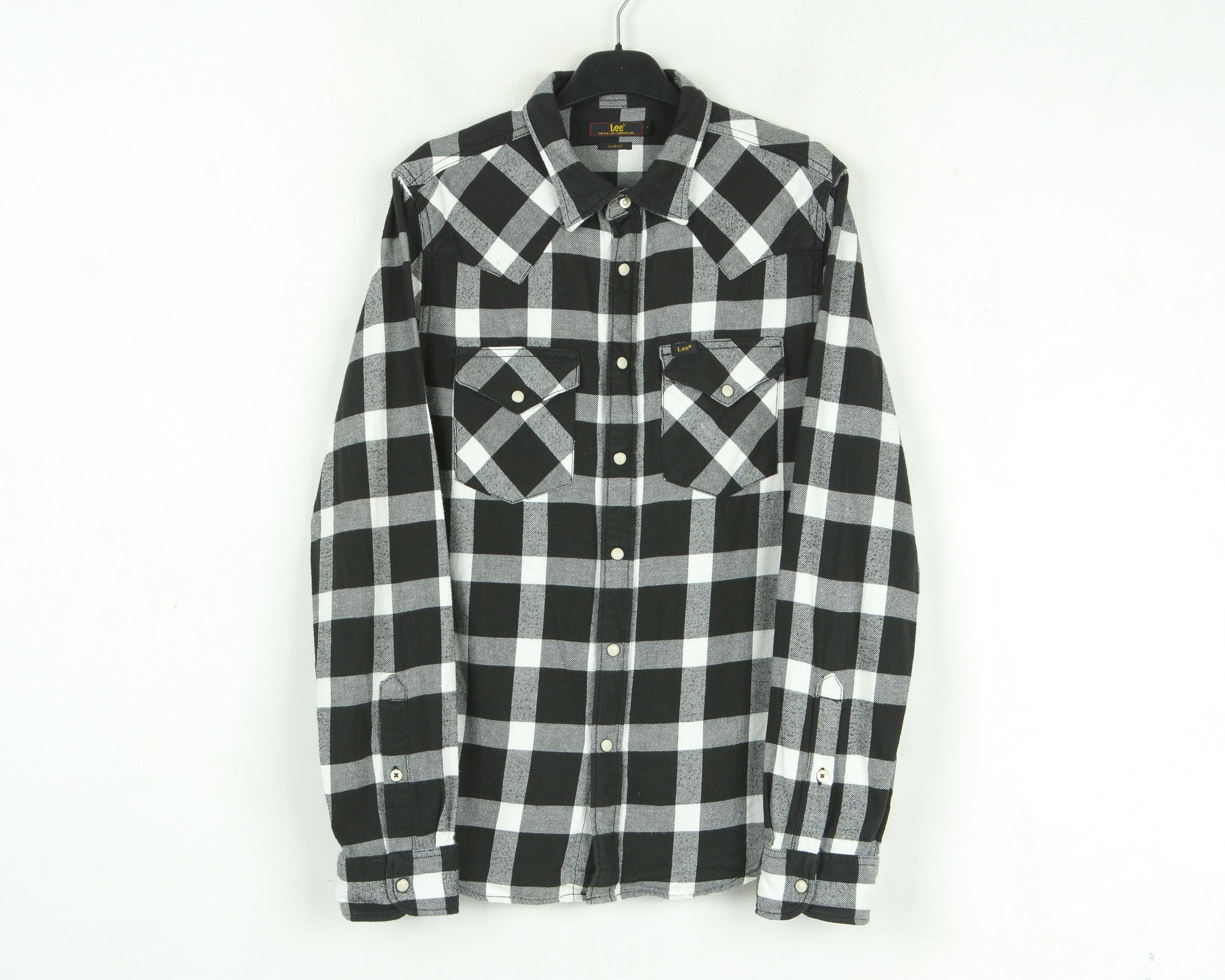 Cowboy Equipment × Lee Button Up Shirt S Plaid Check Tartan Cotton Slim Fit Top Size US S / EU 44-46 / 1 - 1 Thumbnail
