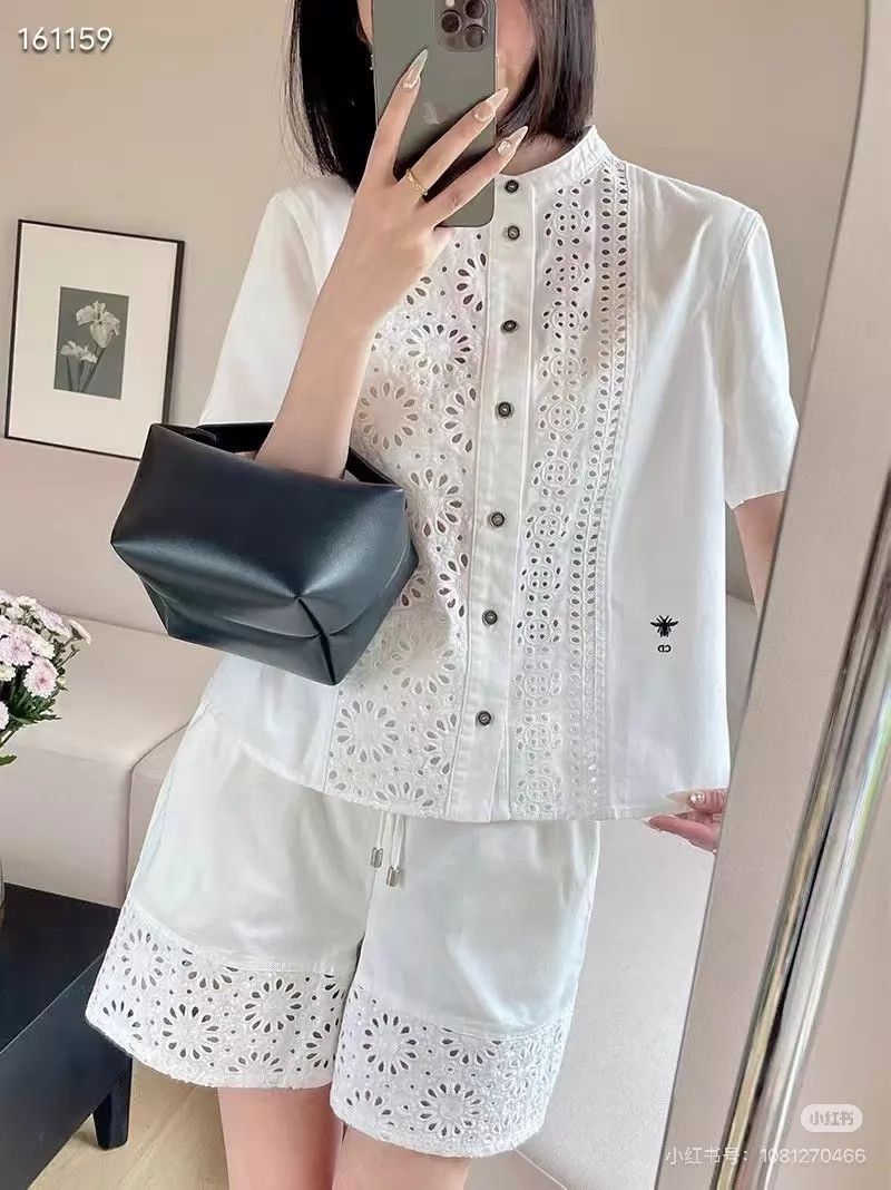 Dior Dior Women's Embroidered Top F36 Size XS / US 0-2 / IT 36-38 - 6 Thumbnail