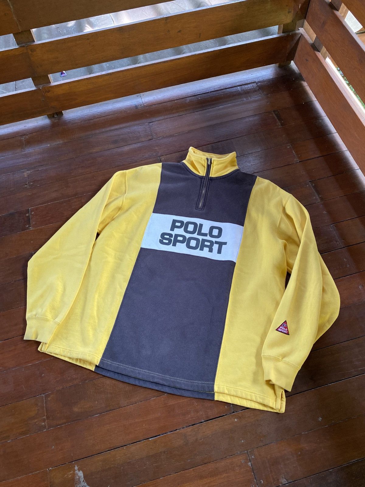 Polo Ralph Lauren 🇺🇸90s OG Polo Sport Big Logo Rugby Shirt Size US M / EU 48-50 / 2 - 2 Thumbnail