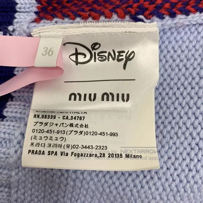 Miu Miu Miu Miu Light Purple Wool Sweater with Mickey Mouse . Size US XS / EU 42 / 0 - 7 Thumbnail