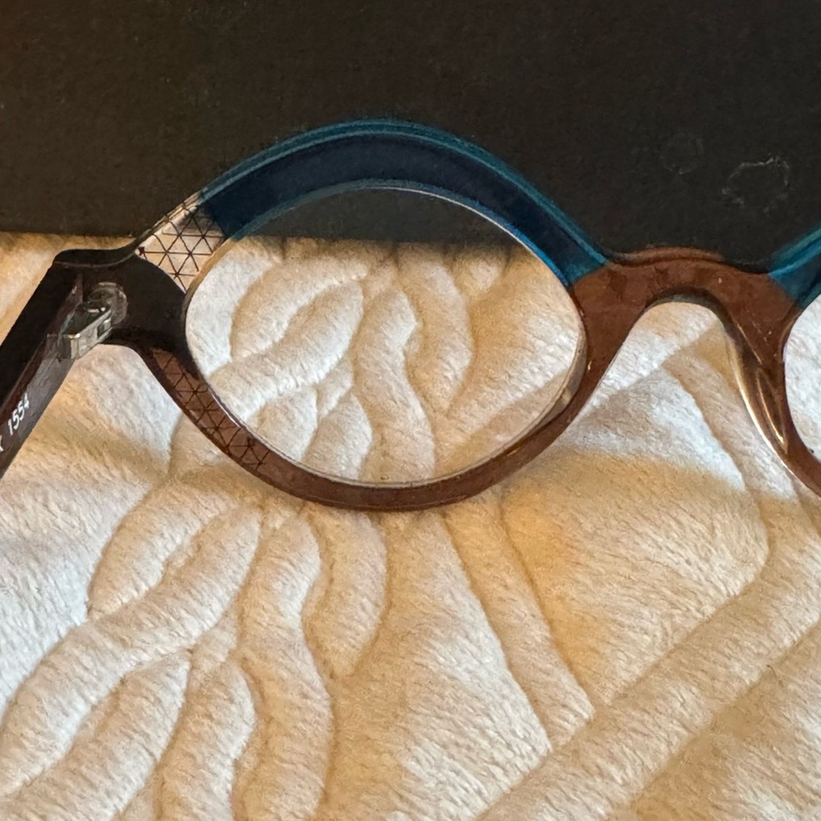 Anne & Valentin Anne et Valentin Blue and Brown and cross hatch handmade Size ONE SIZE - 7 Thumbnail