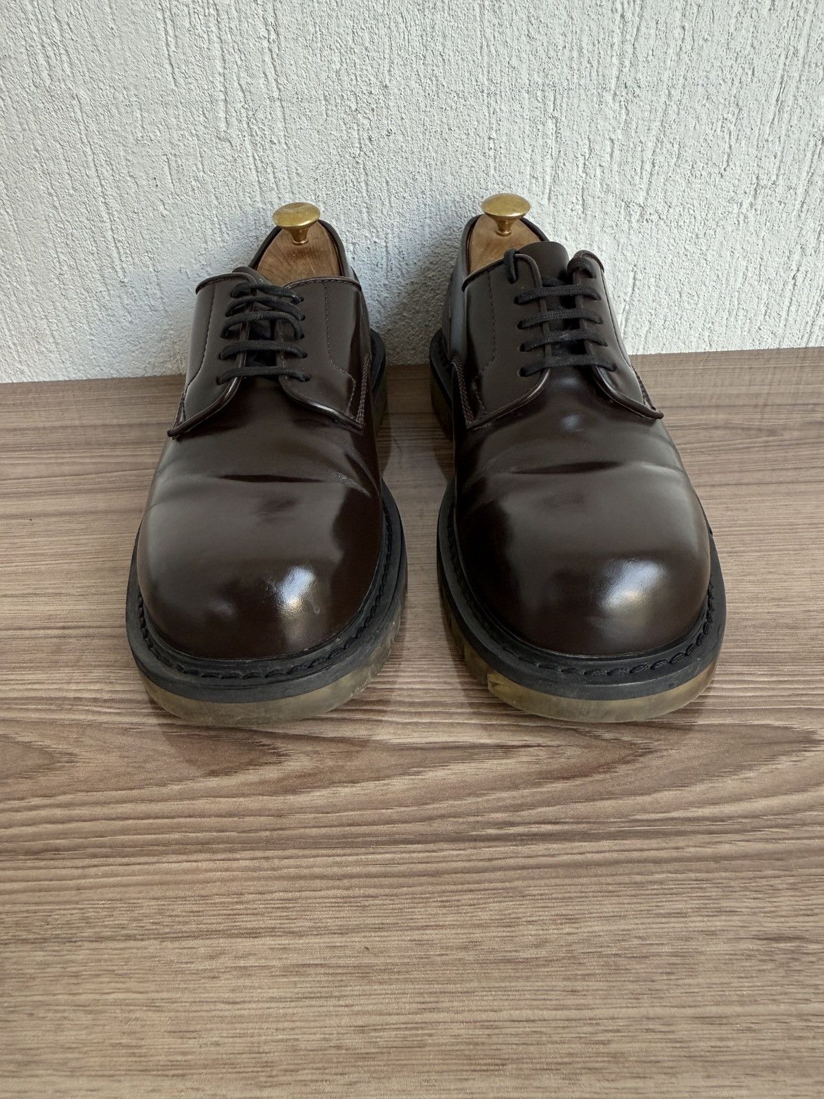 Bottega Veneta Calfskin brush leather derby Size US 8 / EU 41 - 5 Thumbnail