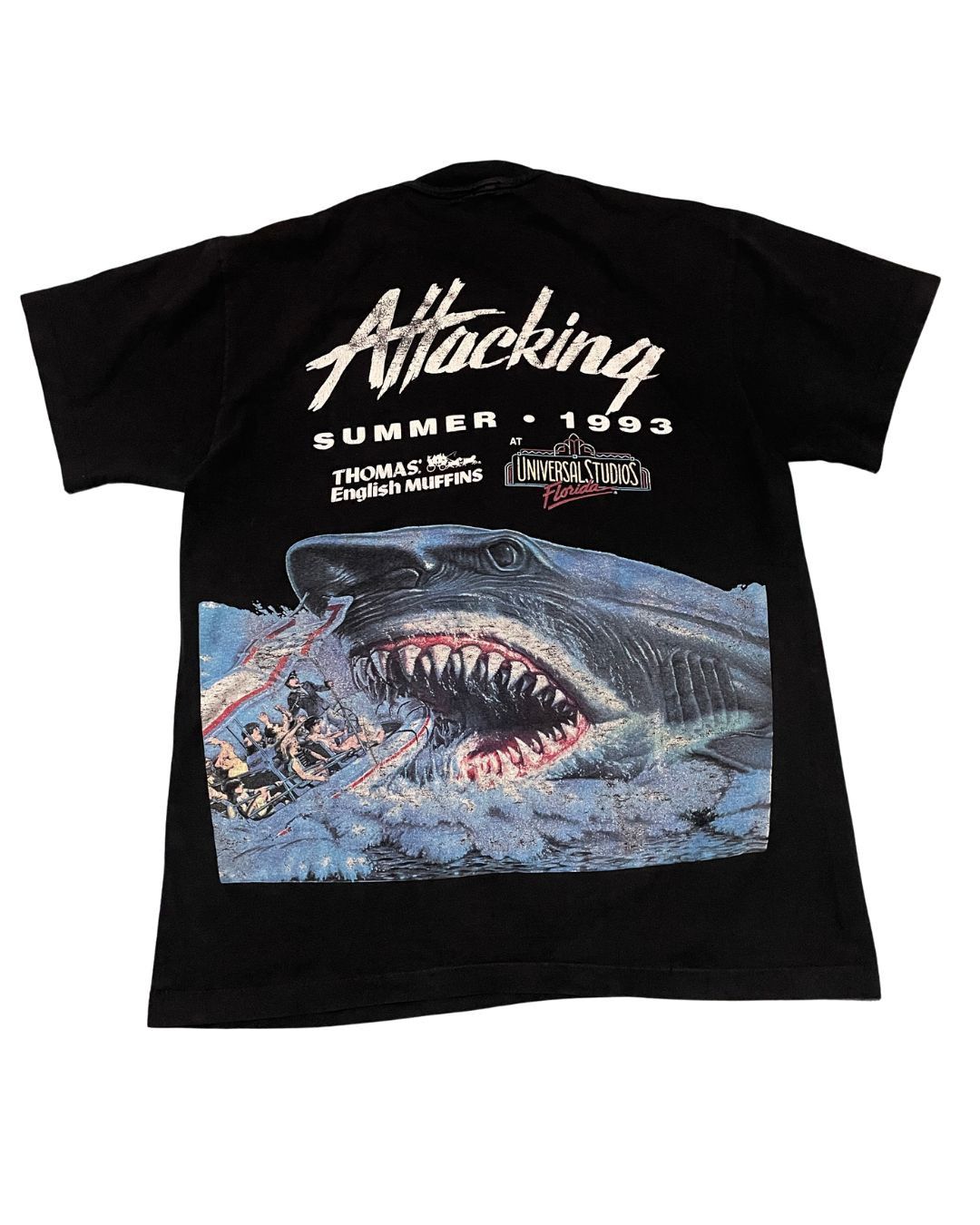 Vintage Vintage 1993 Jaws Movie Promo Shirt Thomas English Muffins L Size US L / EU 52-54 / 3 - 2 Thumbnail