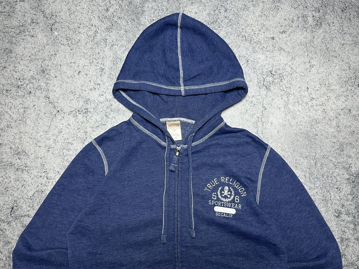 True Religion True Religion Big Logo Rhinestones Zip Hoodie Size L / US 10 / IT 46 - 3 Thumbnail