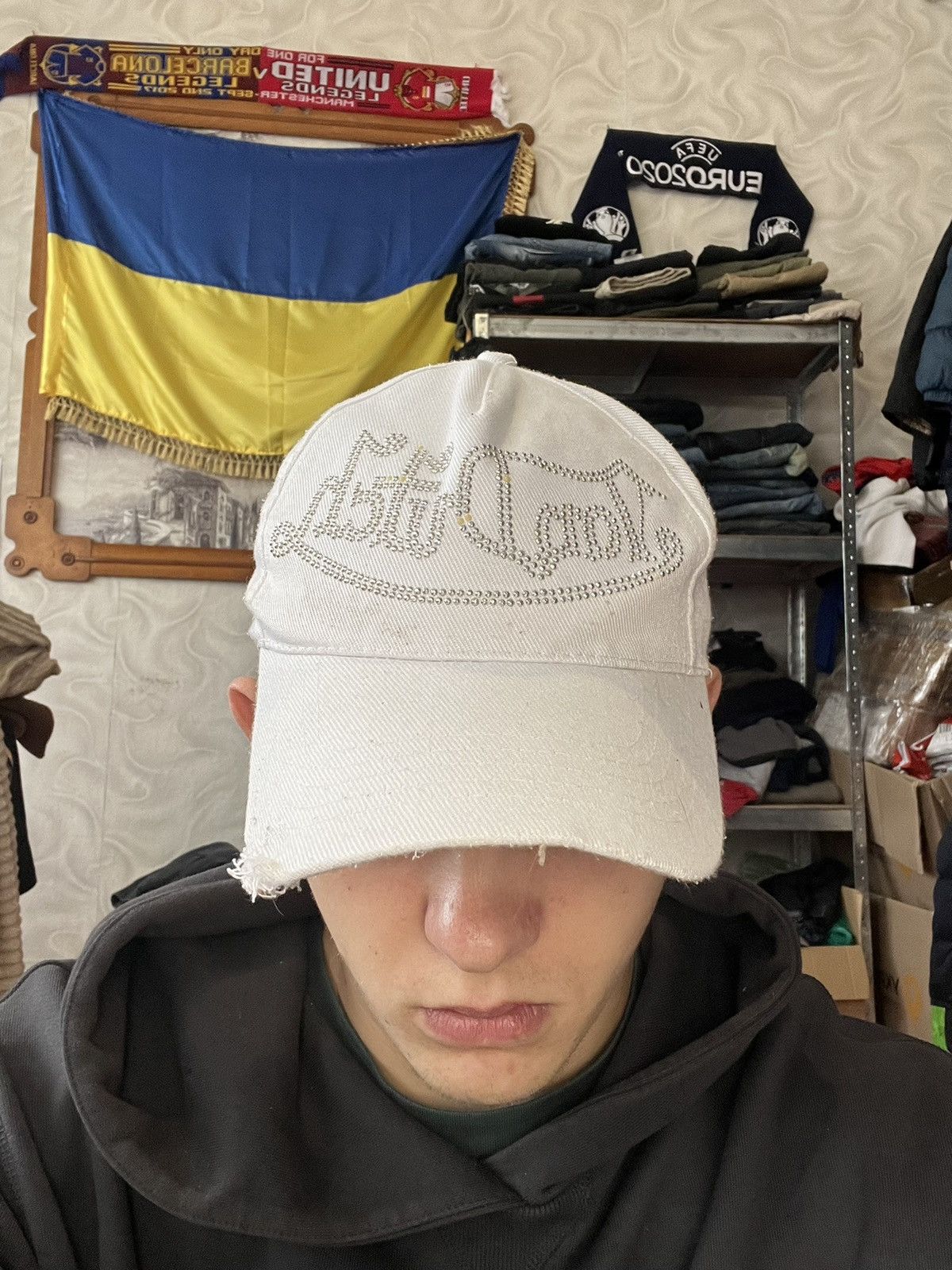 Other Vintage Von Dutch White Denim Hat Celebrity Worn Size ONE SIZE - 15 Thumbnail