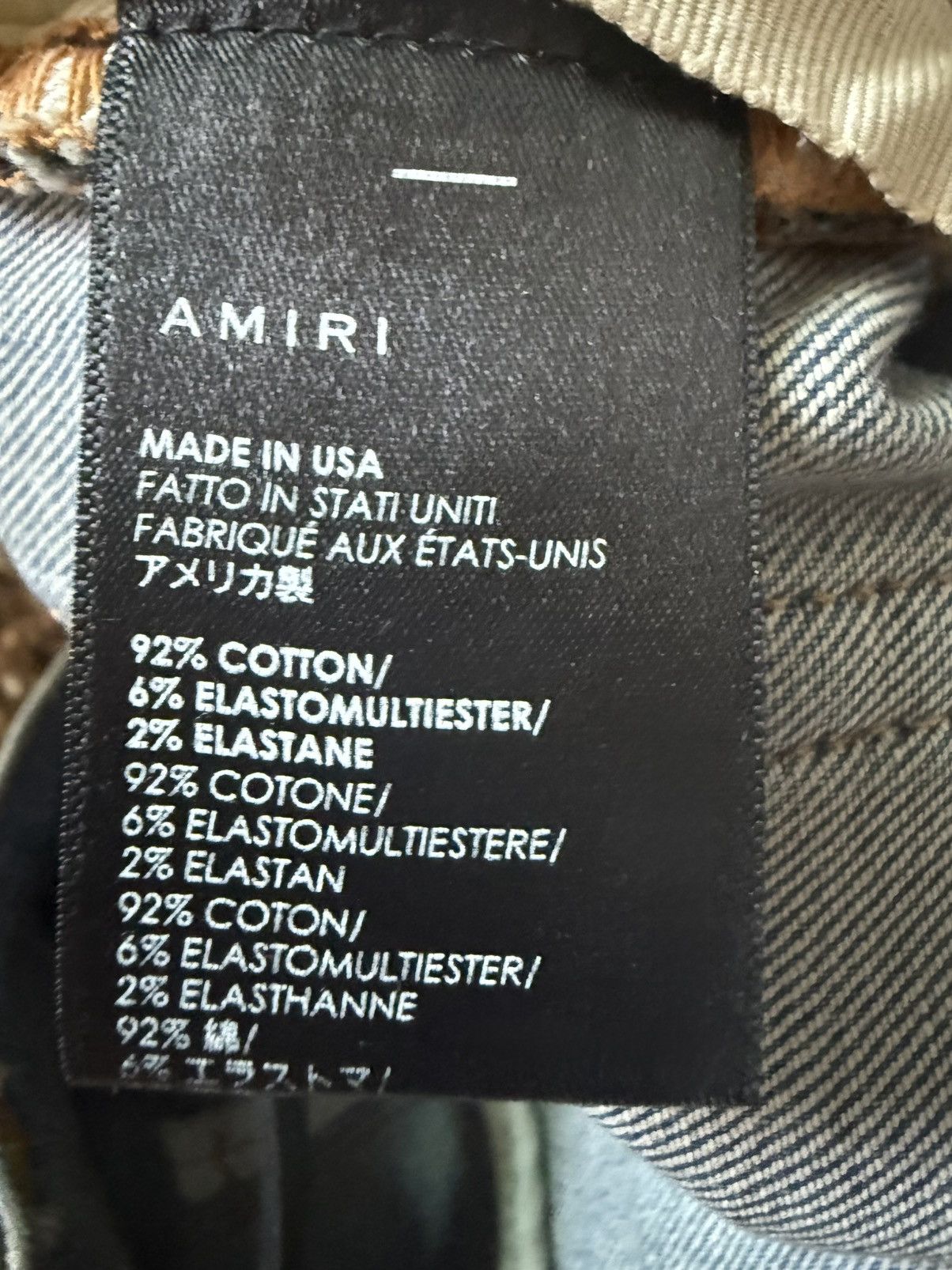 Amiri AMIRI Biker Patch Jeans Clay Indigo distressed size 34 Size US 34 / EU 50 - 4 Thumbnail
