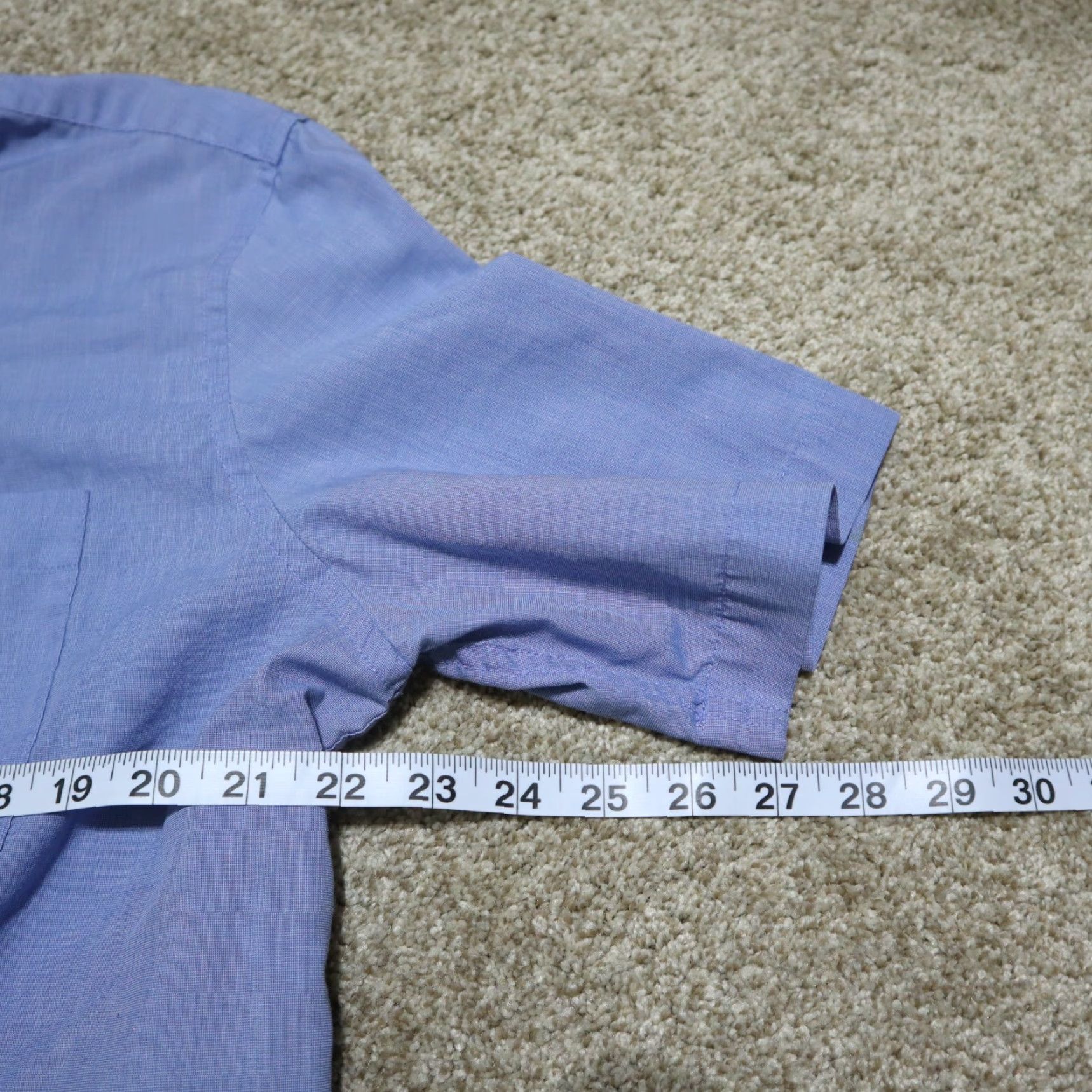 Born Saddlebred Shirt Blue Button Down Long Sleeve Mens L Large Color Light Blue Regular Cotton Button-Up Shirt Mens Size US L / EU 52-54 / 3 - 4 Thumbnail