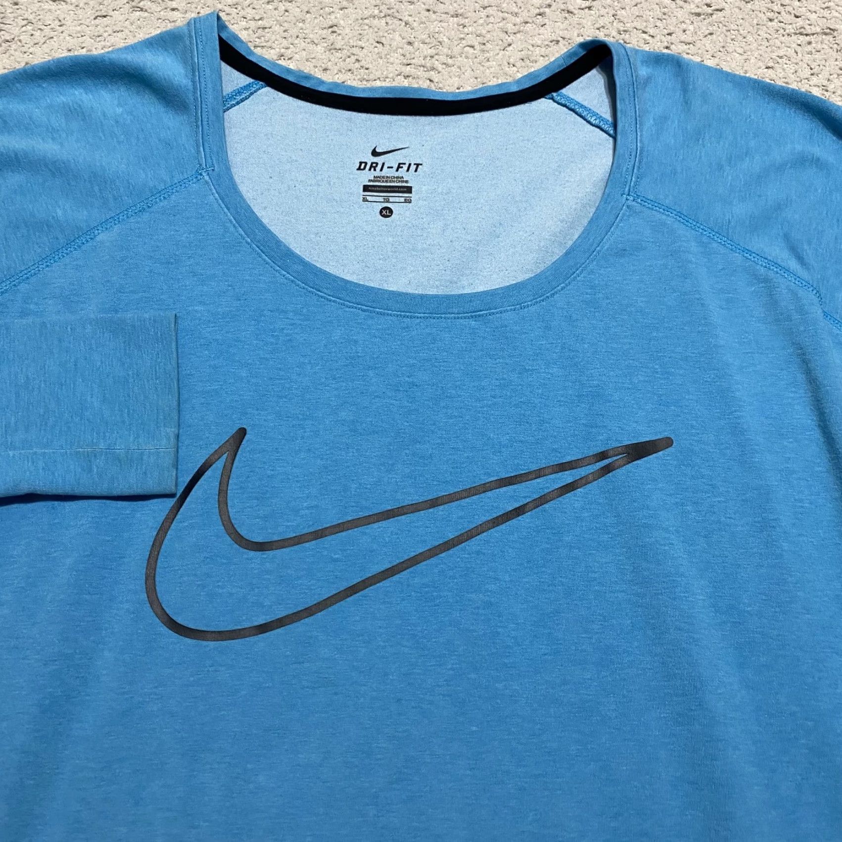 Nike Nike Dri-Fit Sweatshirt Womens XL Blue Light Weight Long Sleeve Round Neck Raglan Shirt Size XL / US 12-14 / IT 48-50 - 2 Thumbnail