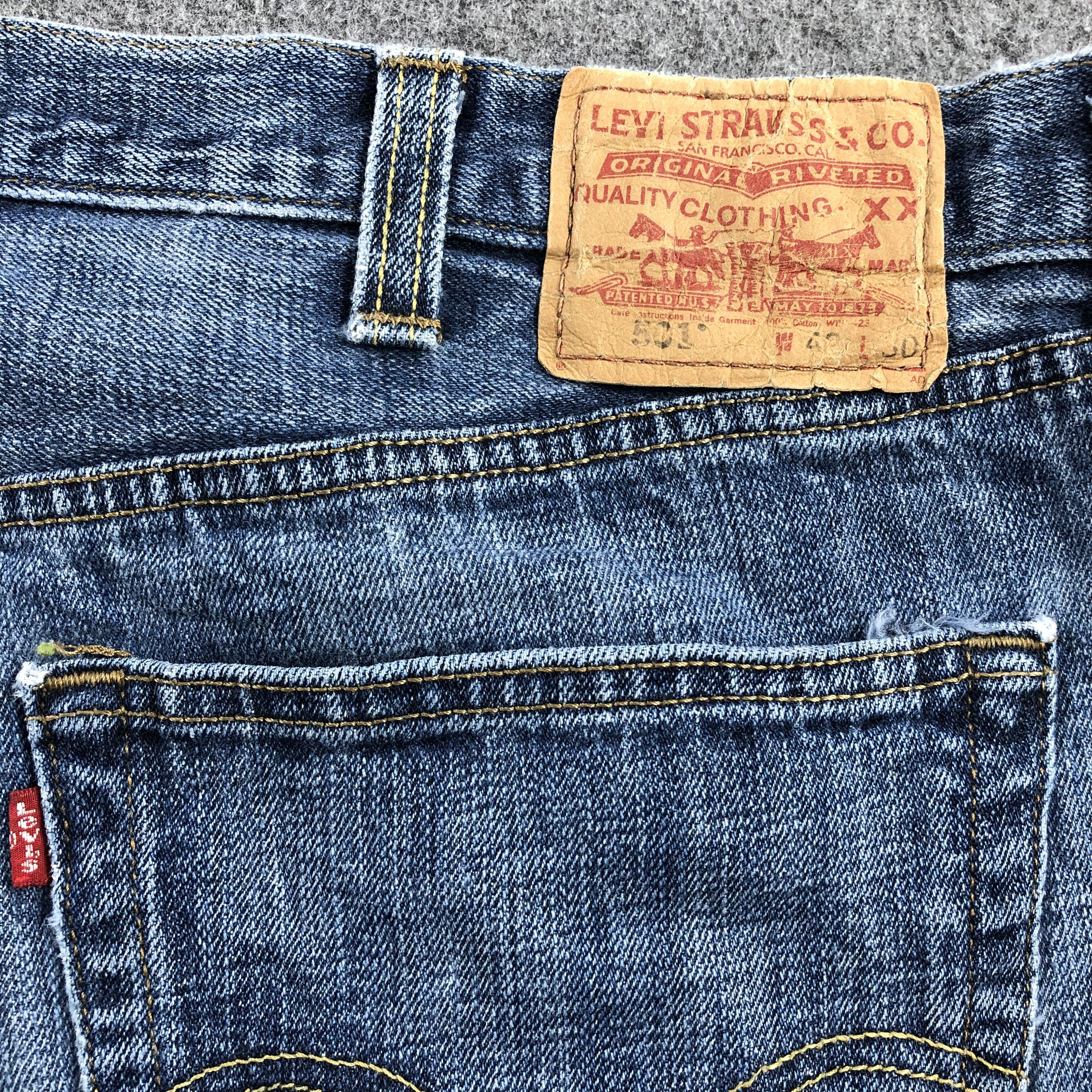 Levi's Vintage Blue Wash Levis 501 Jeans-JM1330 Size US 42 / EU 58 - 6 Thumbnail