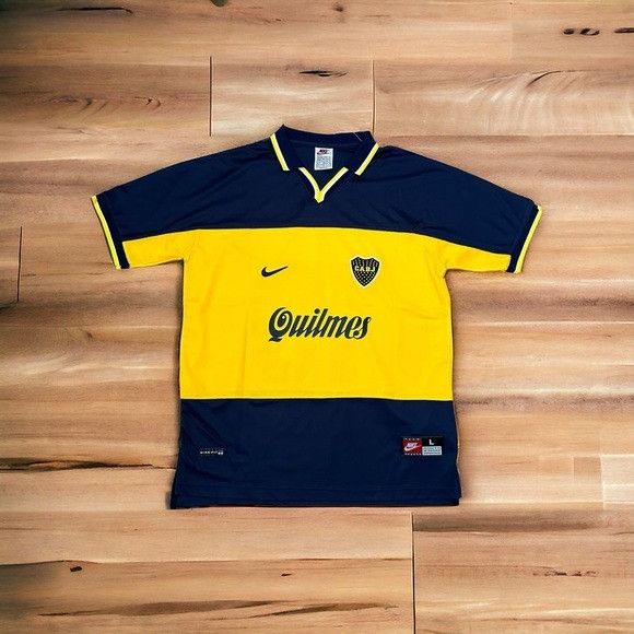 Nike JR Riquelme #10 Retro 1999/00 Boca Soccer Jersey Home Blue M Size US M / EU 48-50 / 2 - 2 Thumbnail