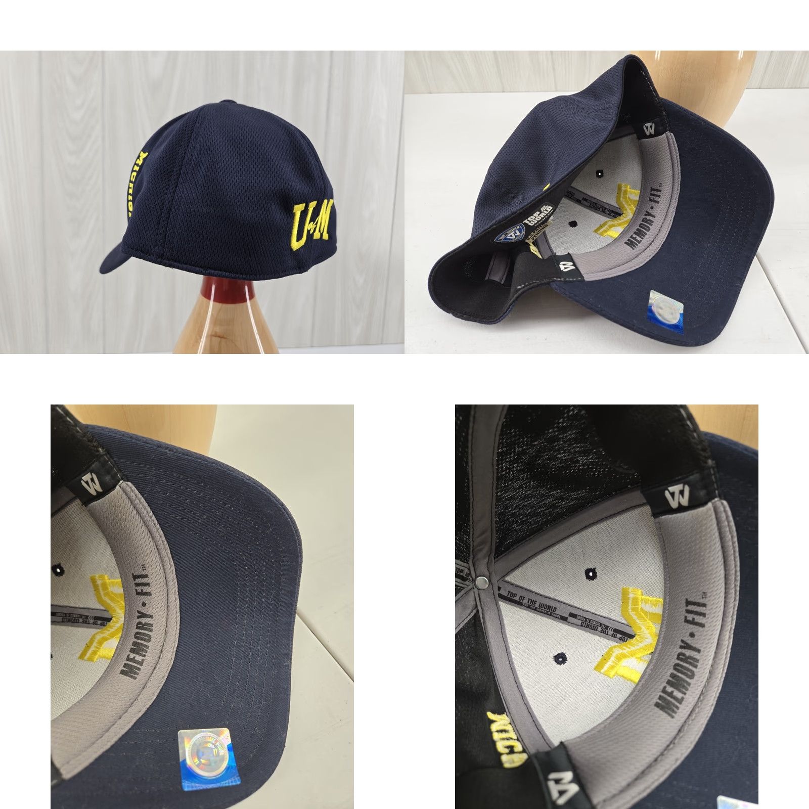 Top Of The World Top of the World University Of Michigan Hat Memory Fit L/XL UM Embroidered TOW Cap - Unisex Adults, Baseball Cap, Blue Size ONE SIZE - 9 Thumbnail