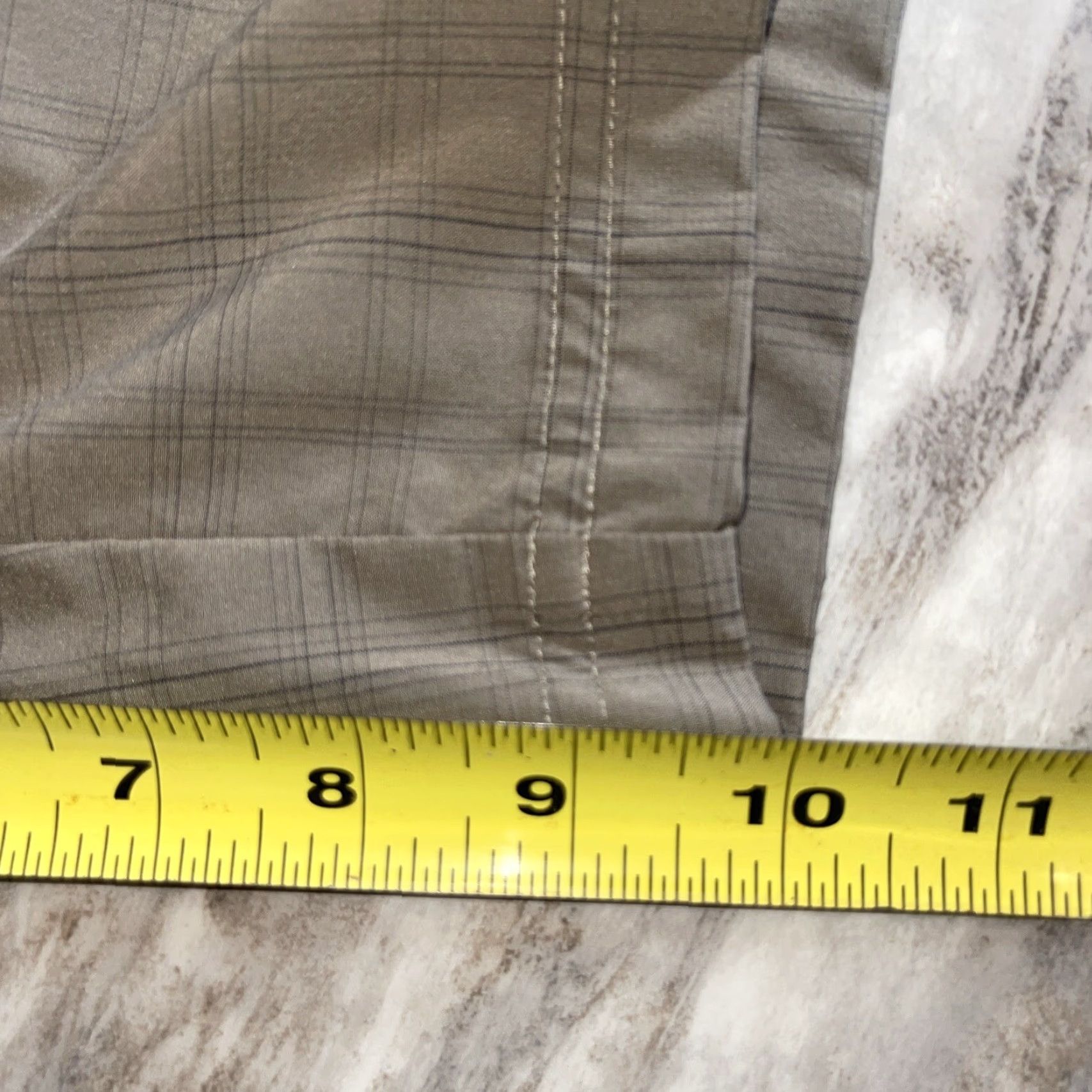 Vintage Cypress Club Mens Golf Shorts Size 34 Stretch Tan Brown Windowpane Solid Pattern Flat Front Zip Pocket Inseam 10in Chino Casual Outdoor Mens Size US 34 / EU 50 - 6 Thumbnail