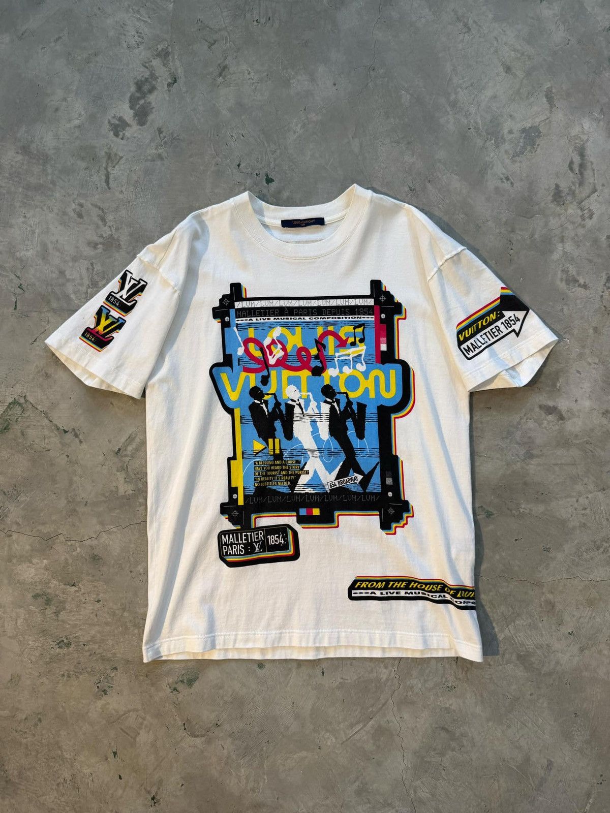 Louis Vuitton Louis Vuitton Jazz Flyers white tee Size US S / EU 44-46 / 1 - 1 Thumbnail