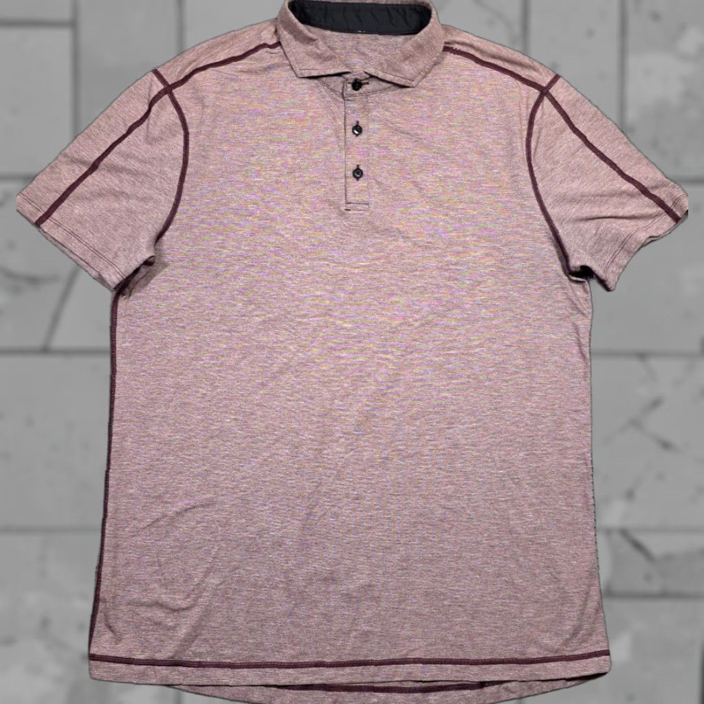 Lululemon Lululemon Evolution Short Sleeve Polo Shirt Mens Sz L Red Polo Shirt Mens L Size US L / EU 52-54 / 3 - 1 Thumbnail