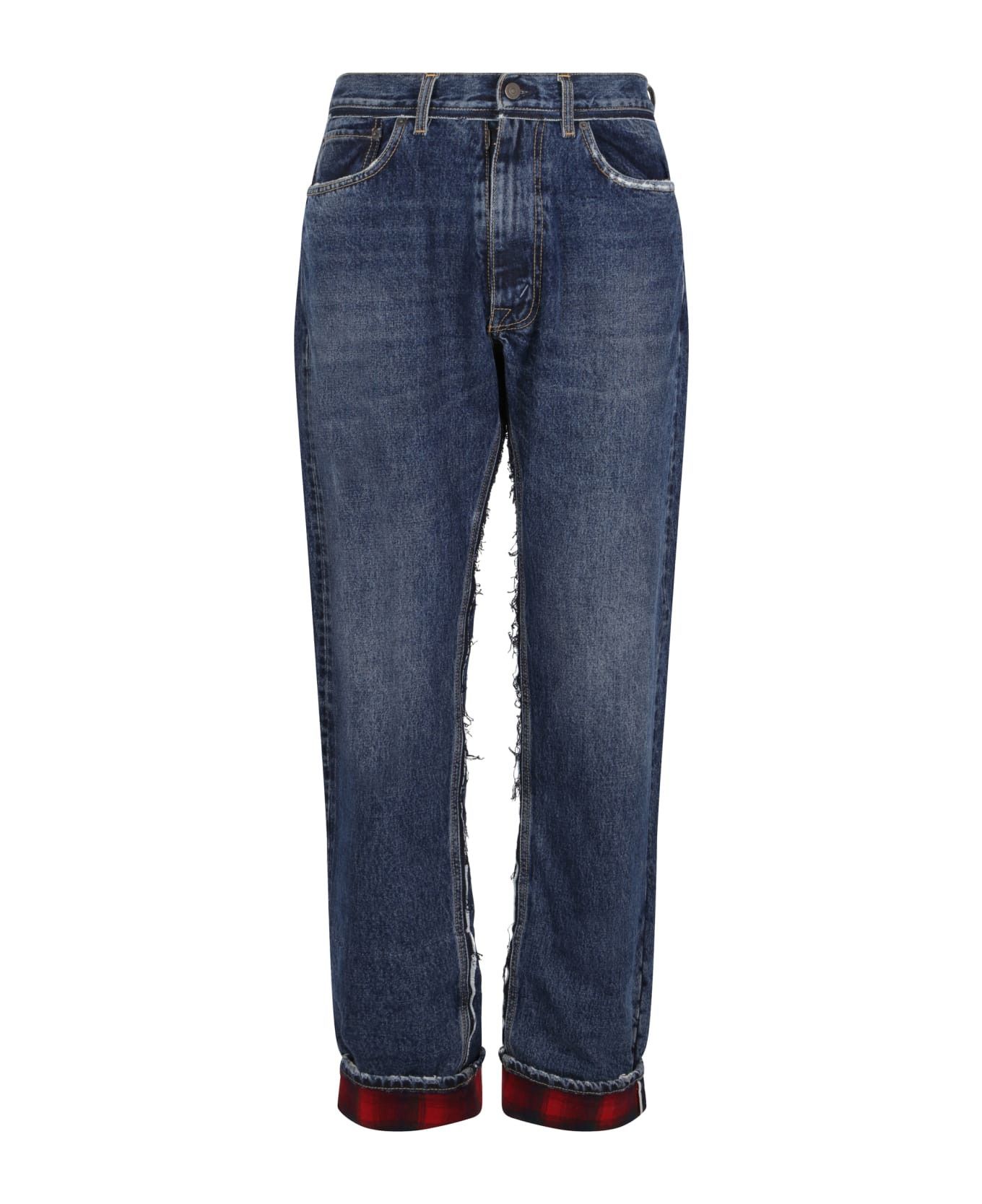 Maison Margiela o1w1db10525 Pendleton Denim Jeans in Blue Size US 32 / EU 48 - 1 Thumbnail