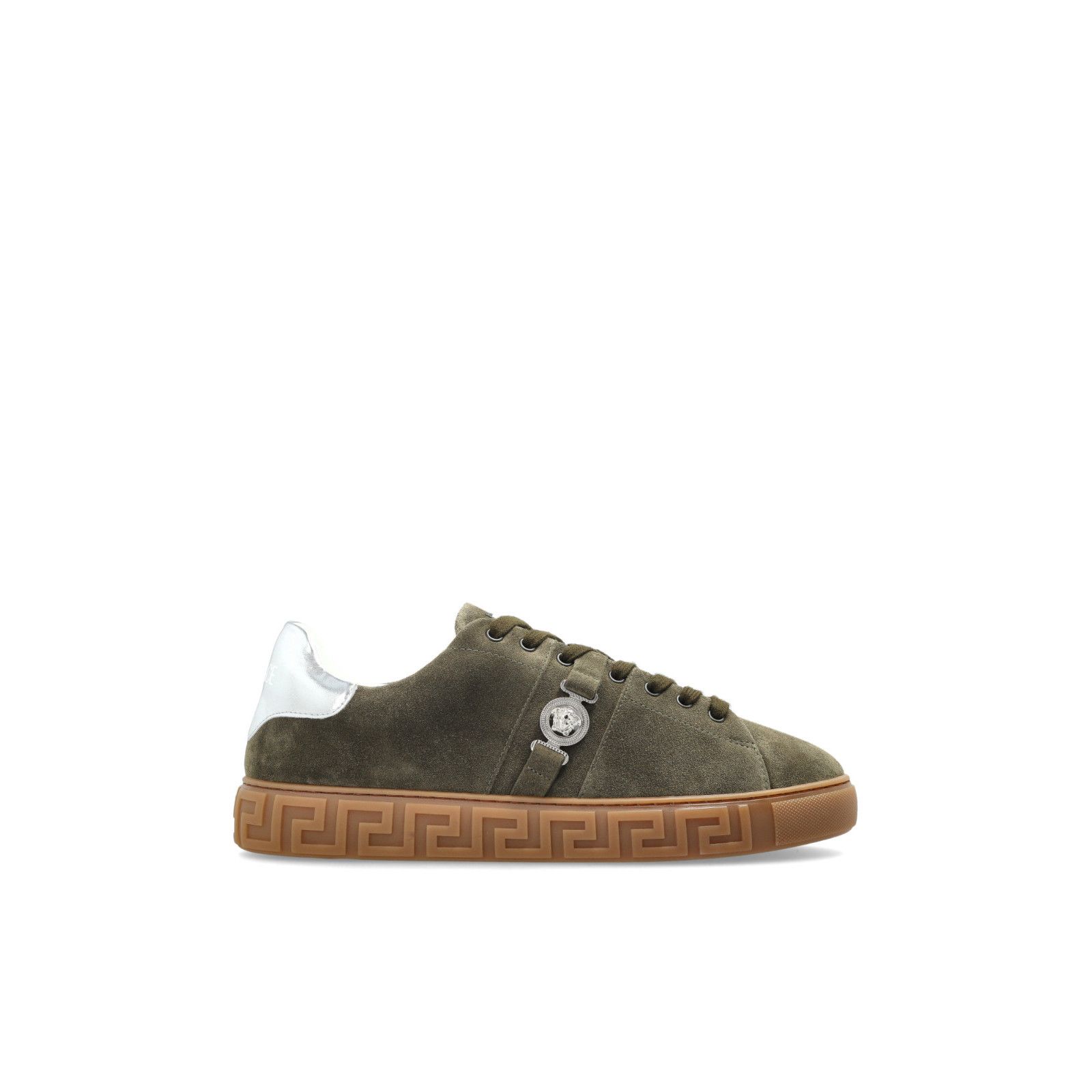 VERSACE Greca Green Suede Sneakers New And Authentic (Men's